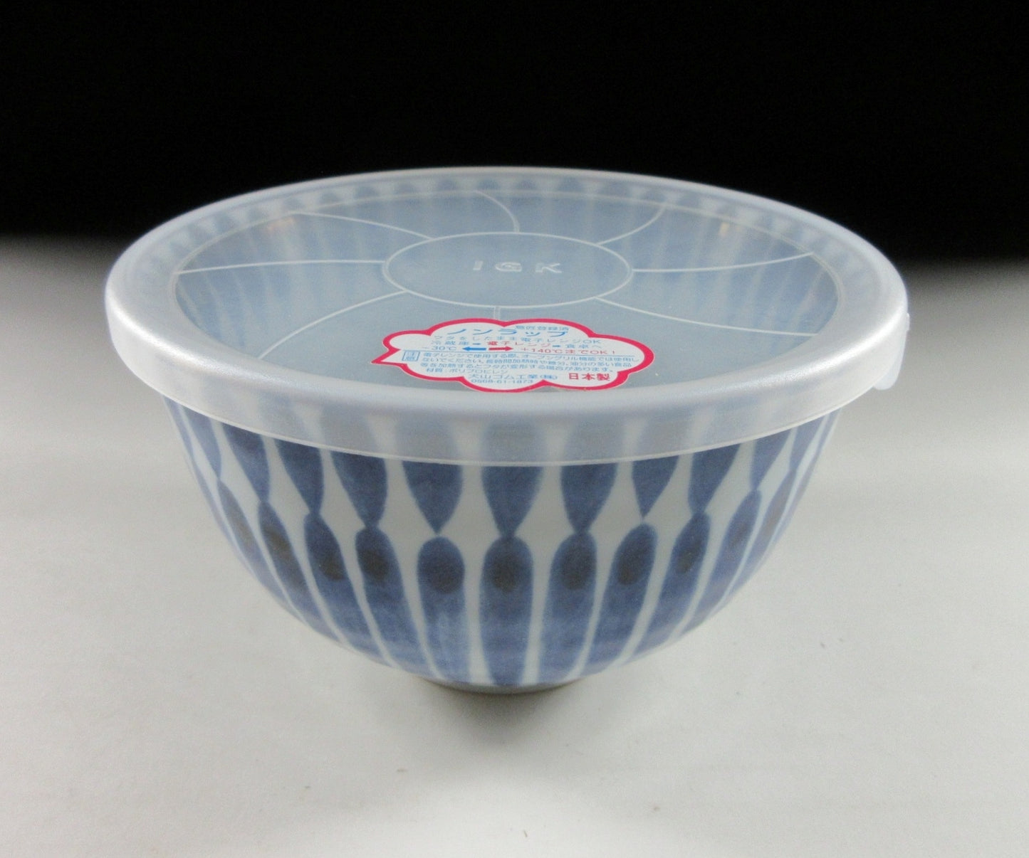 Mino-ware 'Tokusa' Pattern Bowl with Lid
