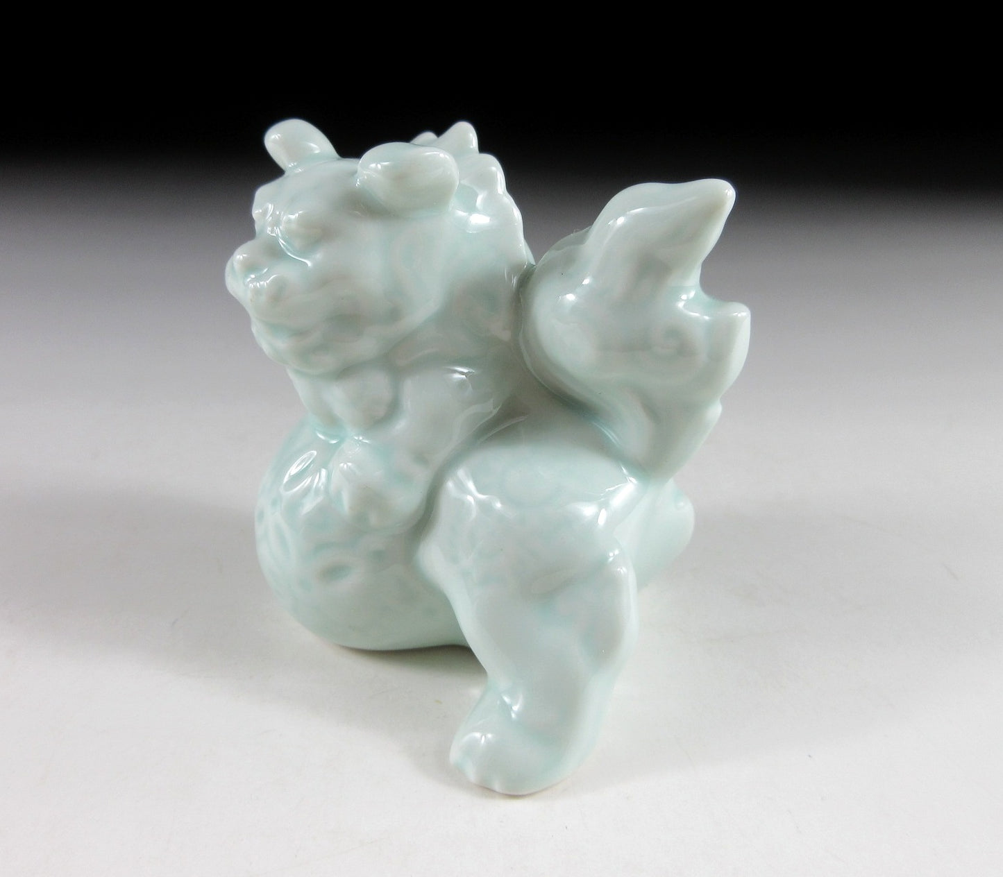 Celadon Foo Lion Toothpick Holder