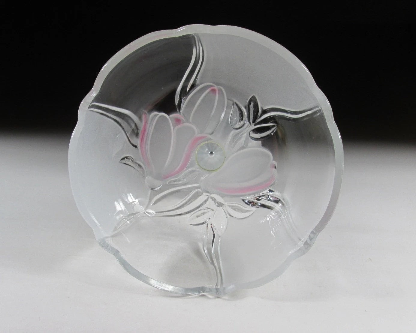 Mid-Showa Glass Pedestal Bowl
