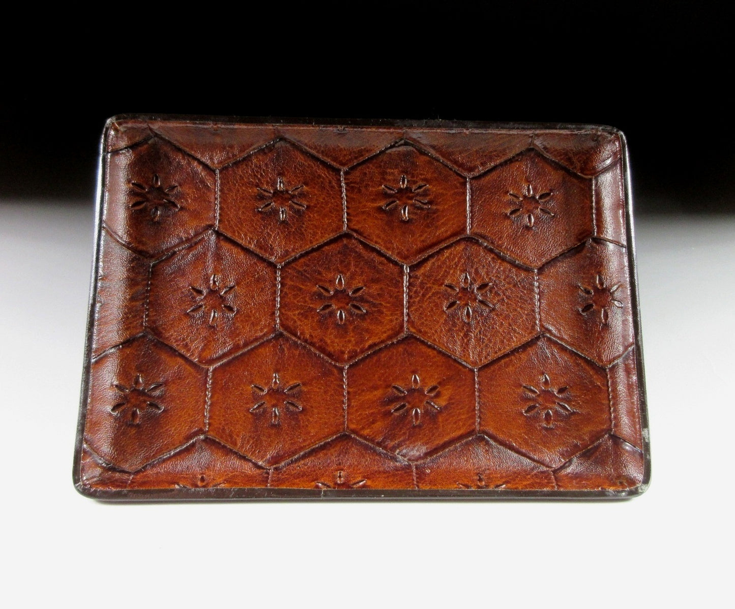 Vintage Leather Cash Tray