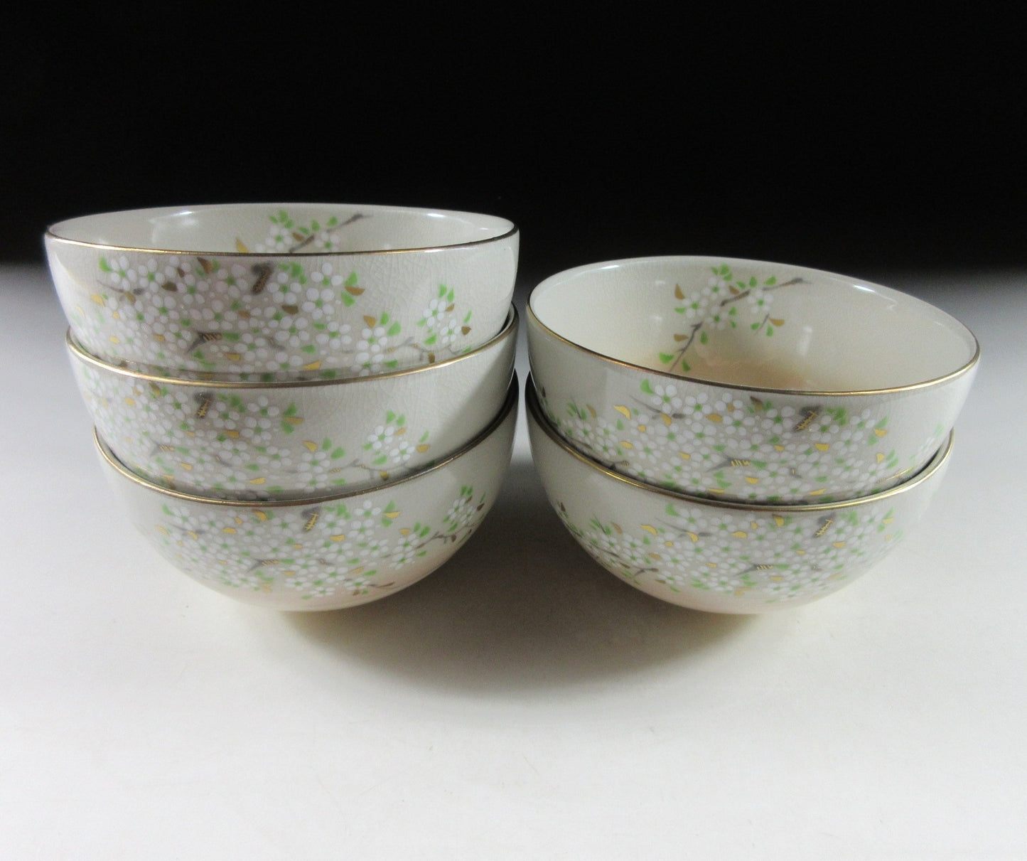 Tachikichi Sencha Teacups with Sakura Pattern