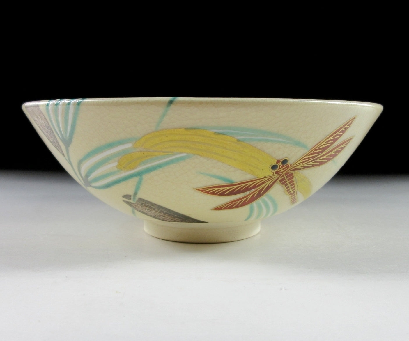 Hashimoto Shiun Dragonfly Hira Chawan