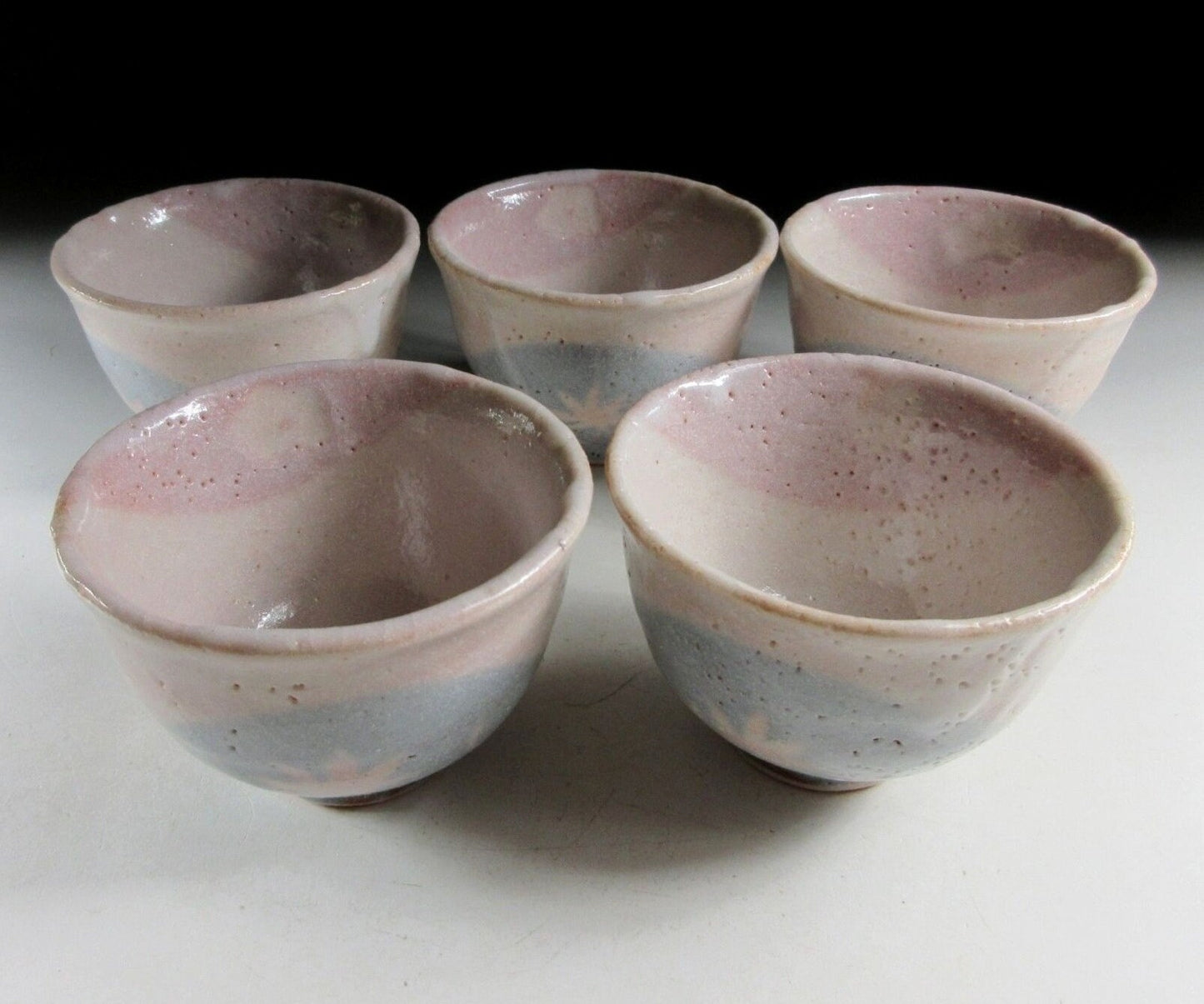 Andou Hidetake Shino-ware Sencha Cups