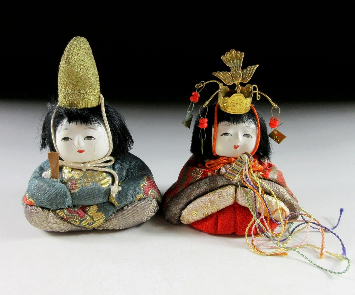 Pair of Kimekomi Hina Ningyo