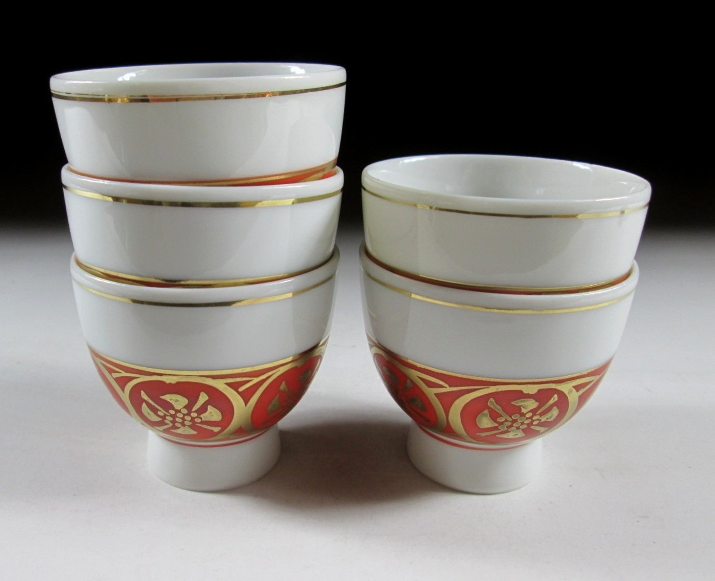 Set of Five Kutani-ware Ochoko Sake Cups