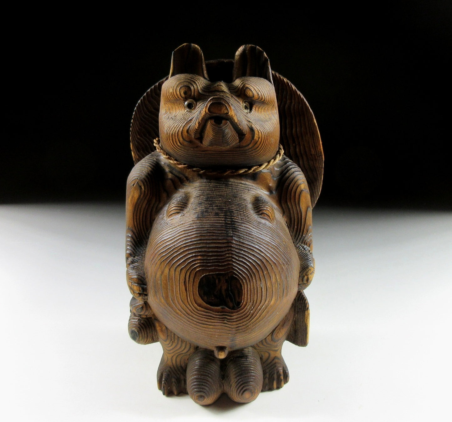 Cedar Tanuki Okimono