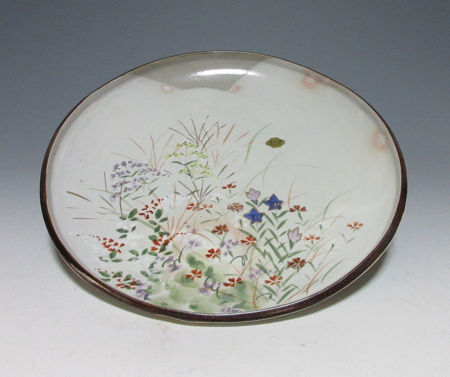 Mori Shunzan III Seven Flowers of Autumn Plate