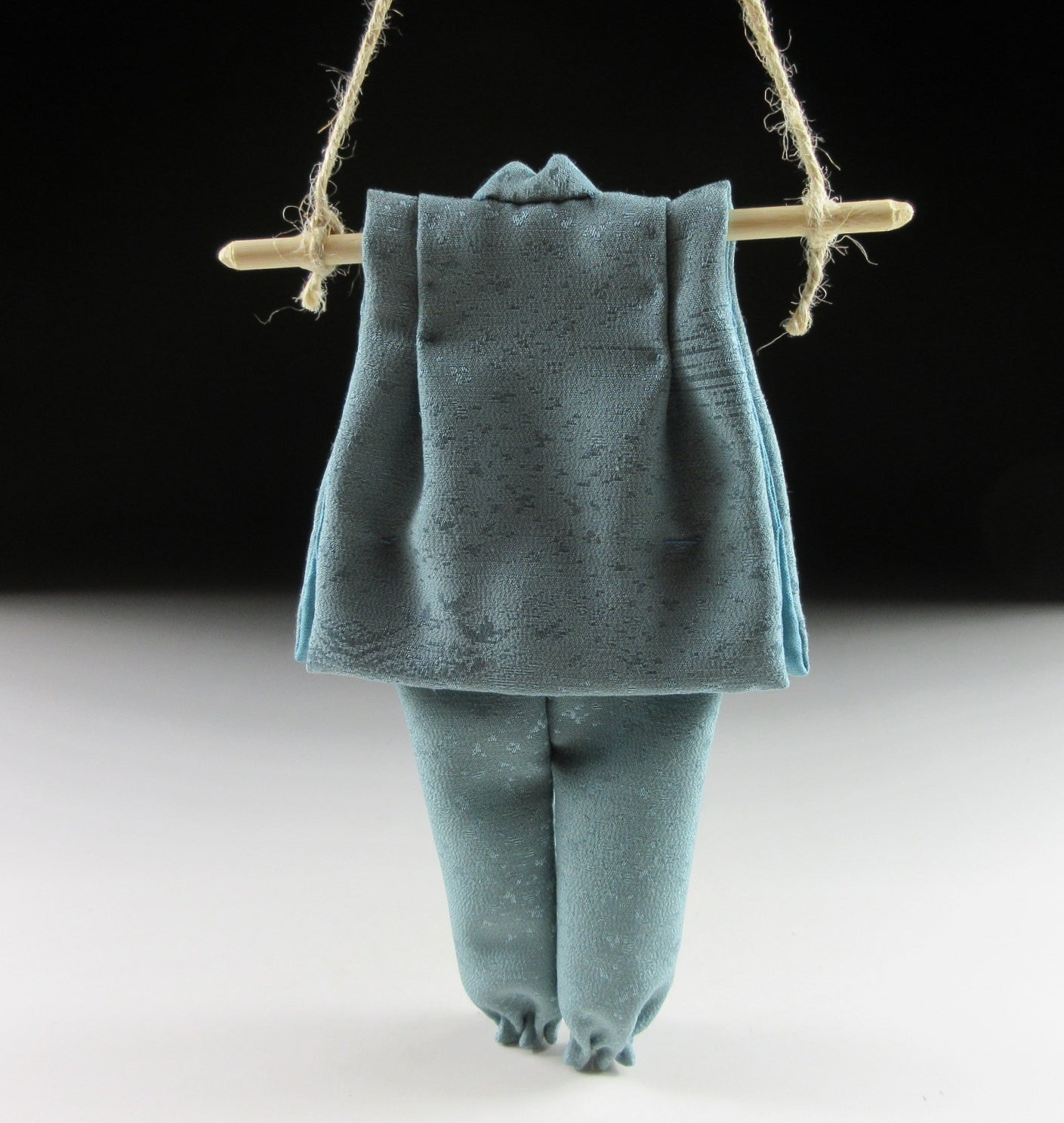 Small Green-Blue Monpe and Noragi Ornament