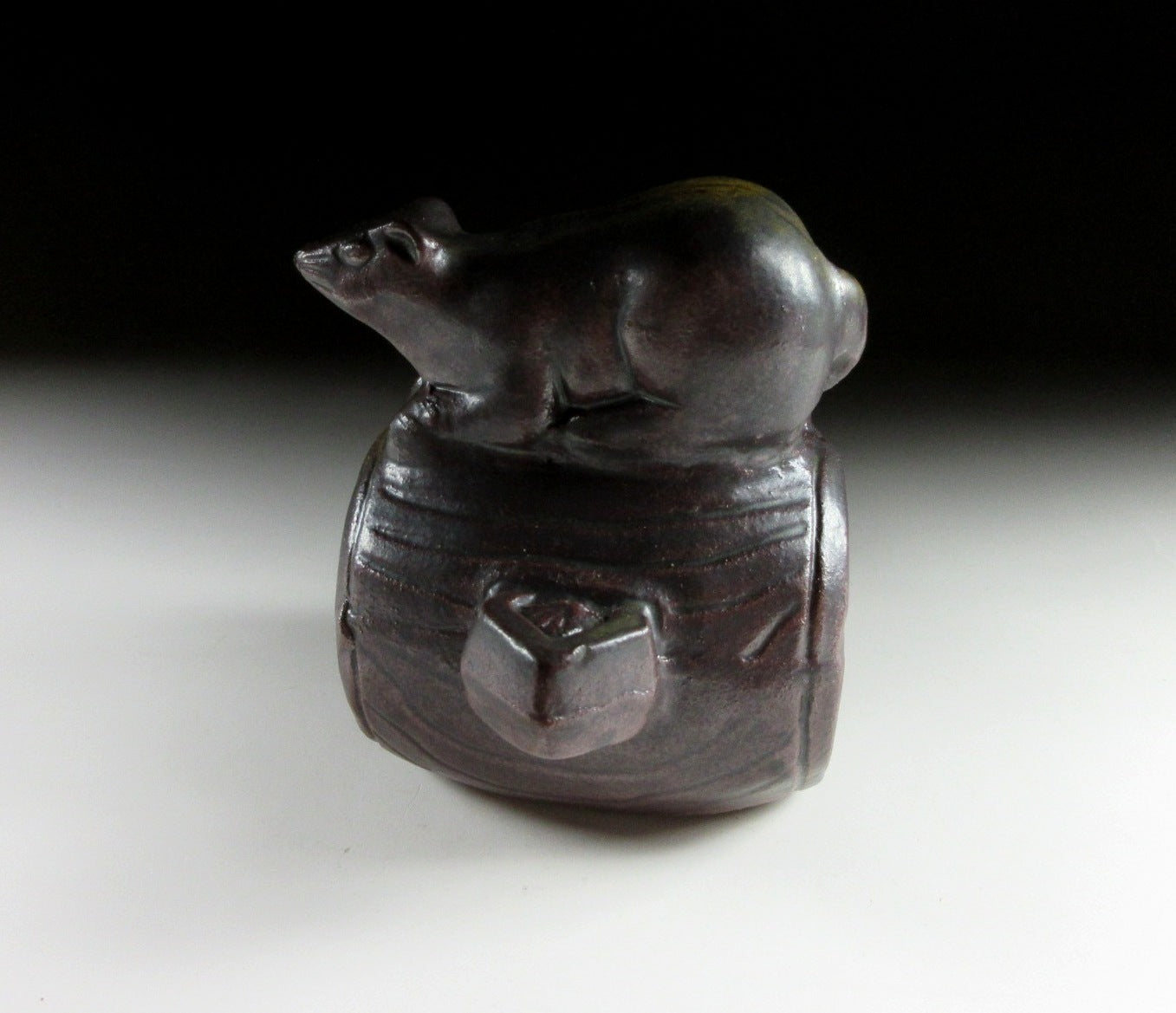 Bizen-ware Year of the Rat Okimono