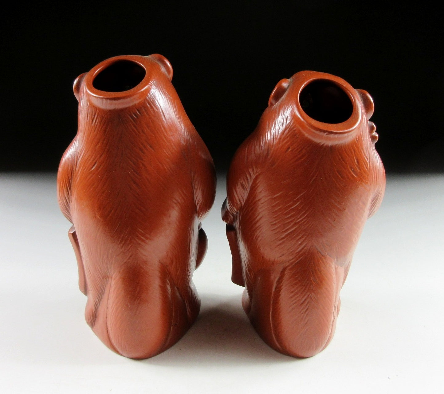 Pair of Tokoname-ware Tanuki Tokkuri