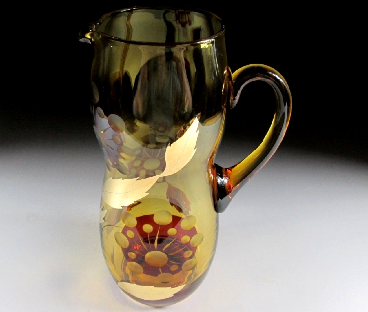Bohemian Glass Pitcher