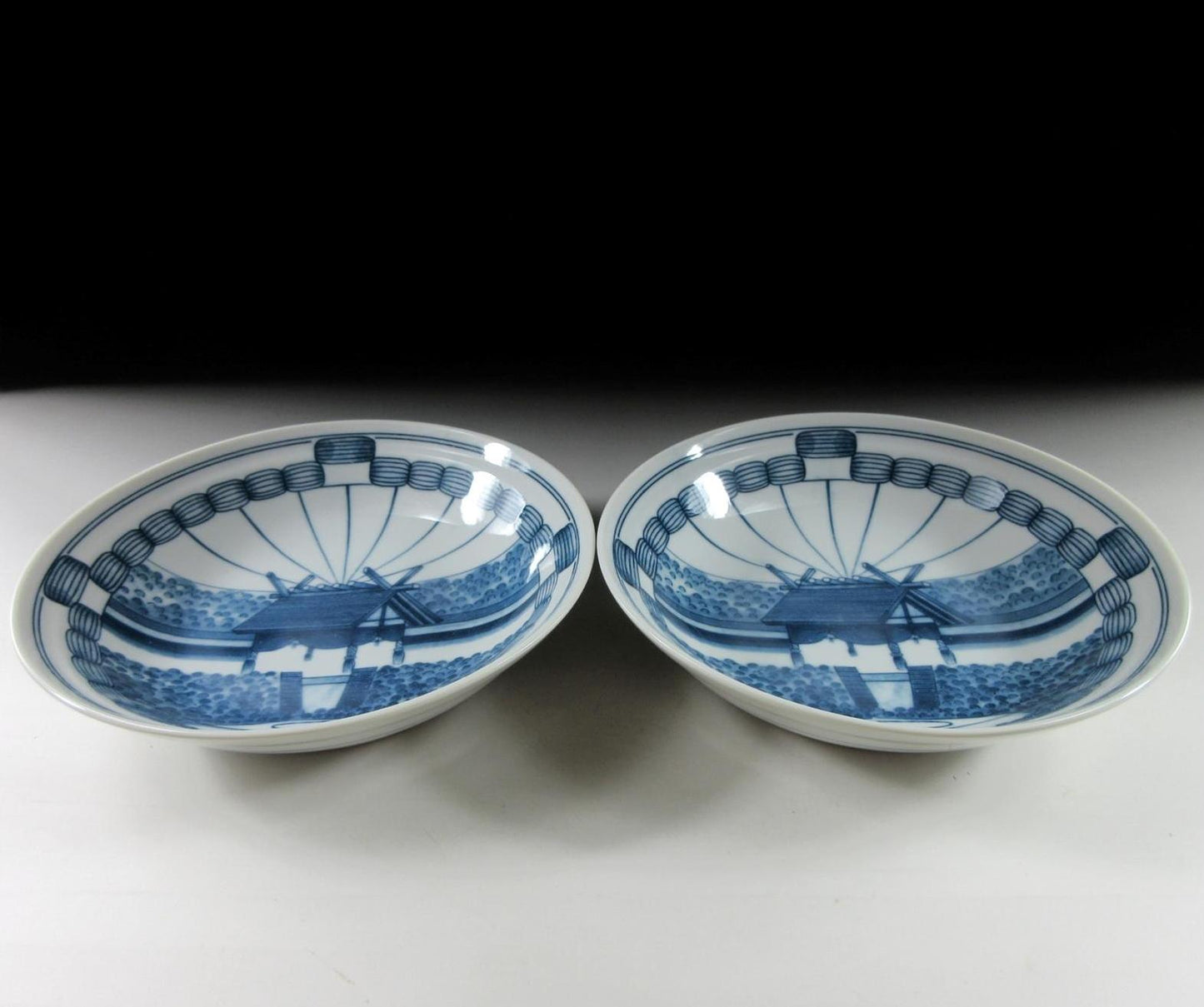 Pair of Arita-ware Sumo Ring Plates