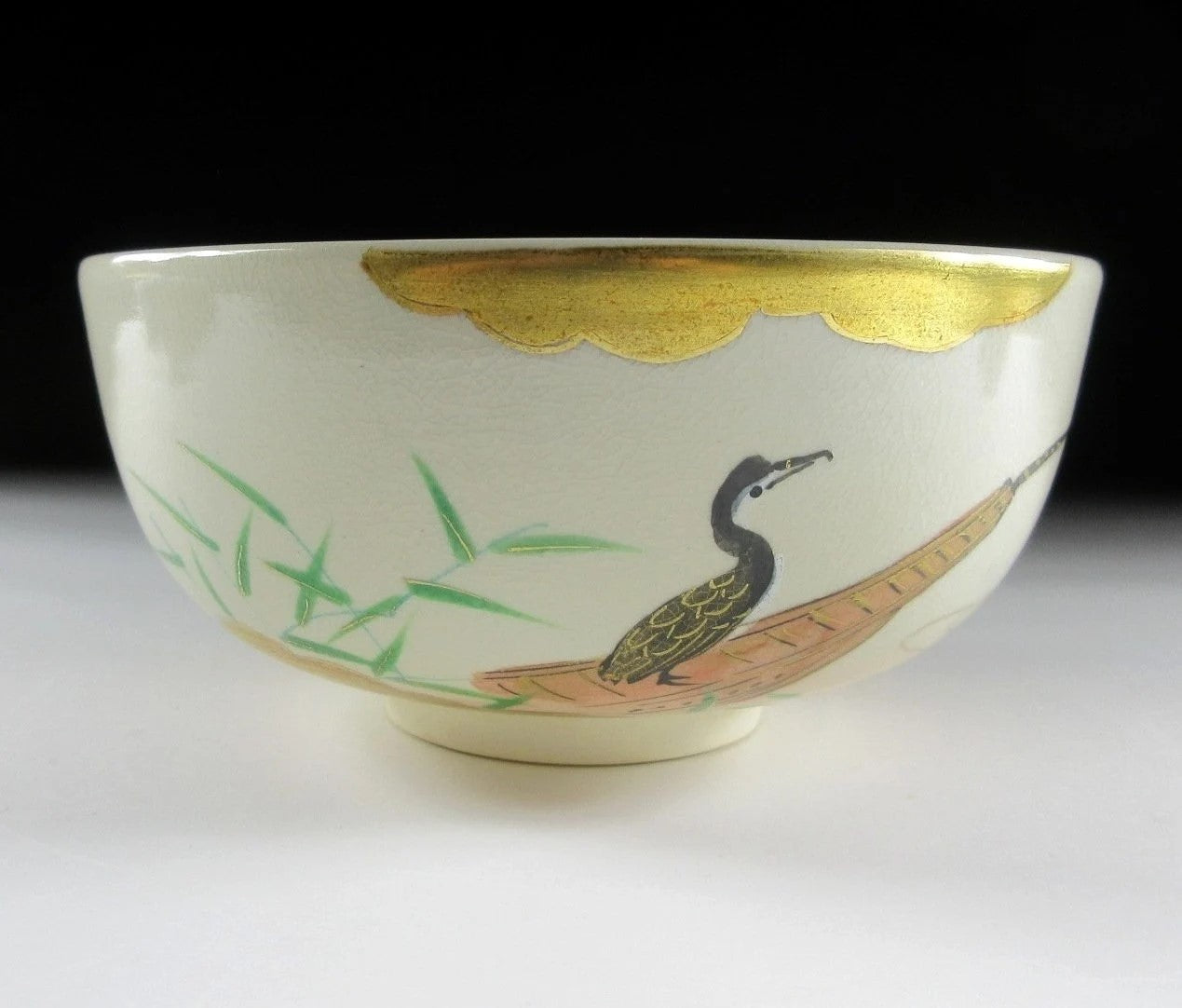 Kyo-ware Cormorant Chawan #2