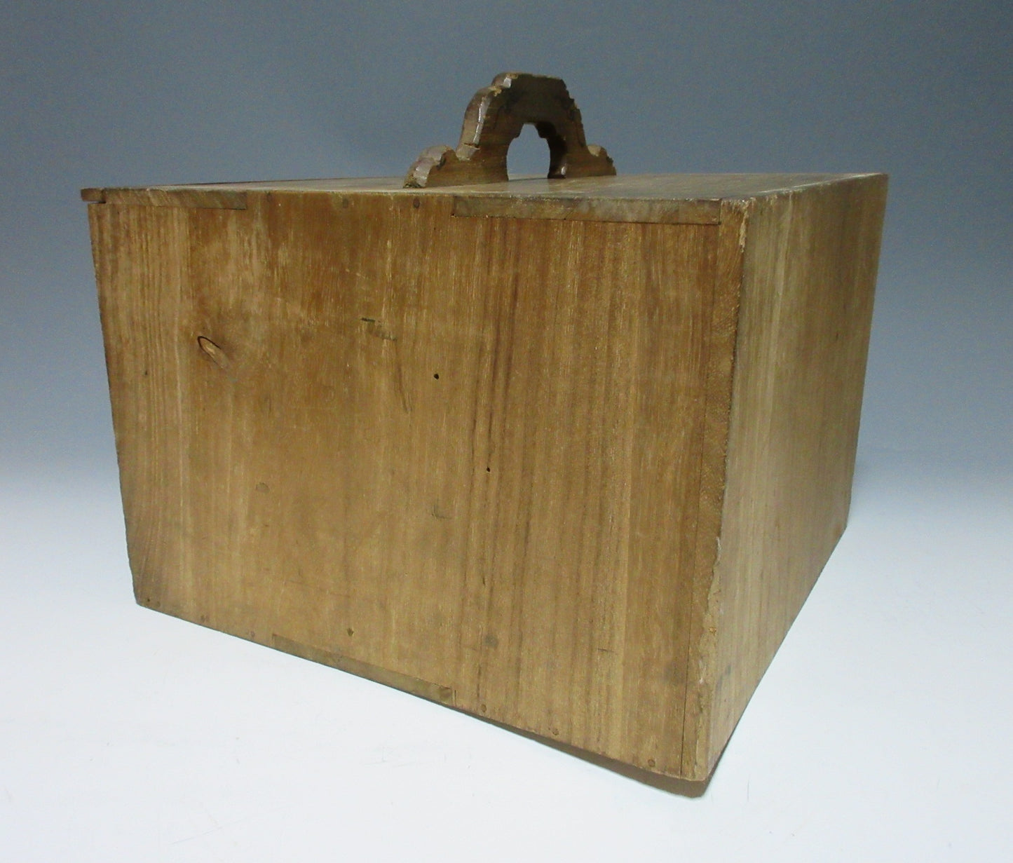 Antique Tenpo Era Hand-Painted Carry Box