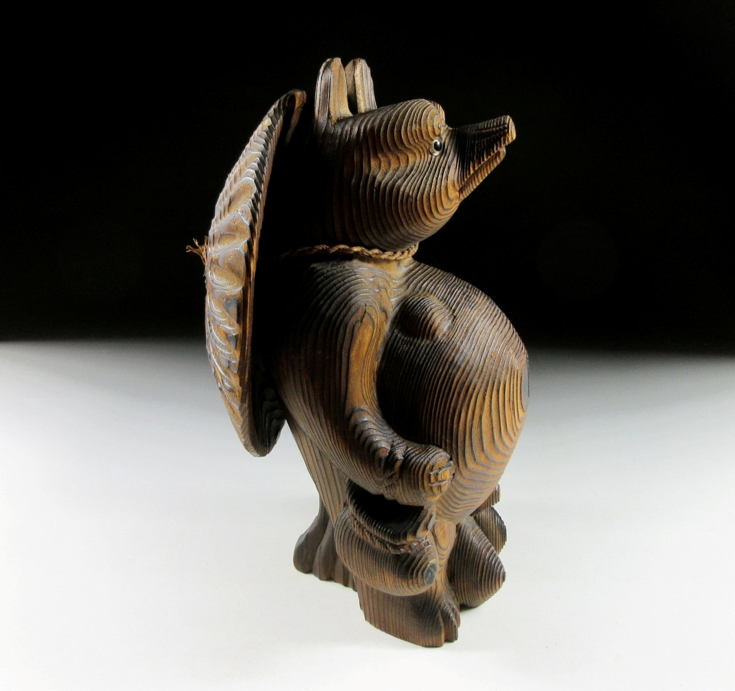 Cedar Tanuki Okimono
