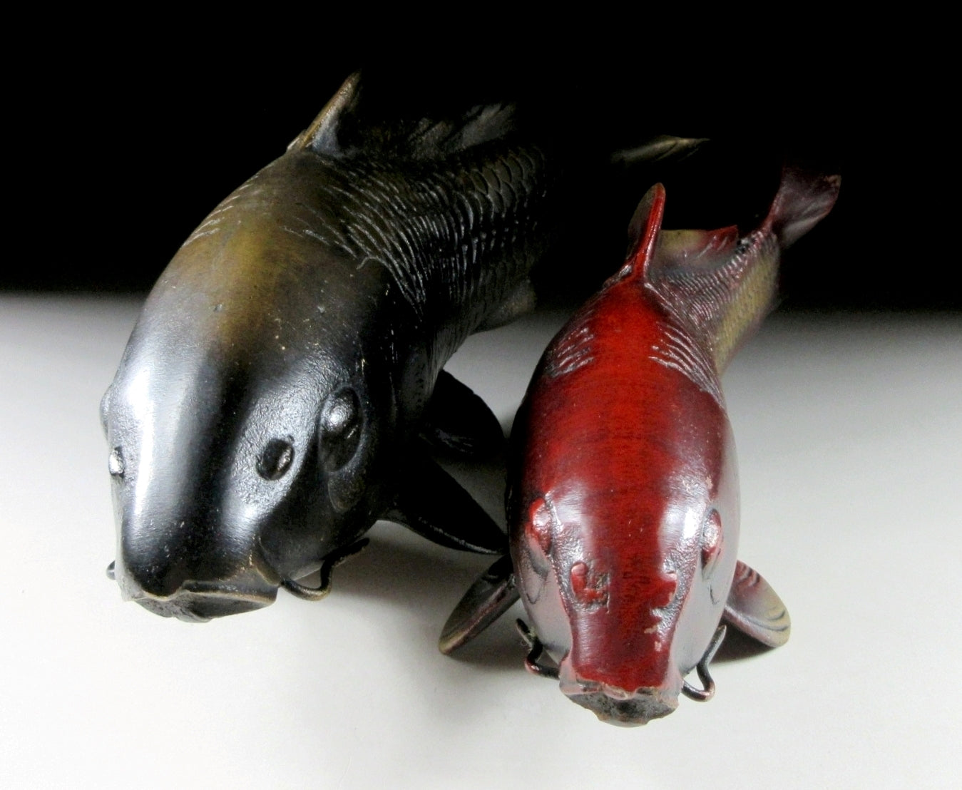 Pair of Meoto Koi Okimono