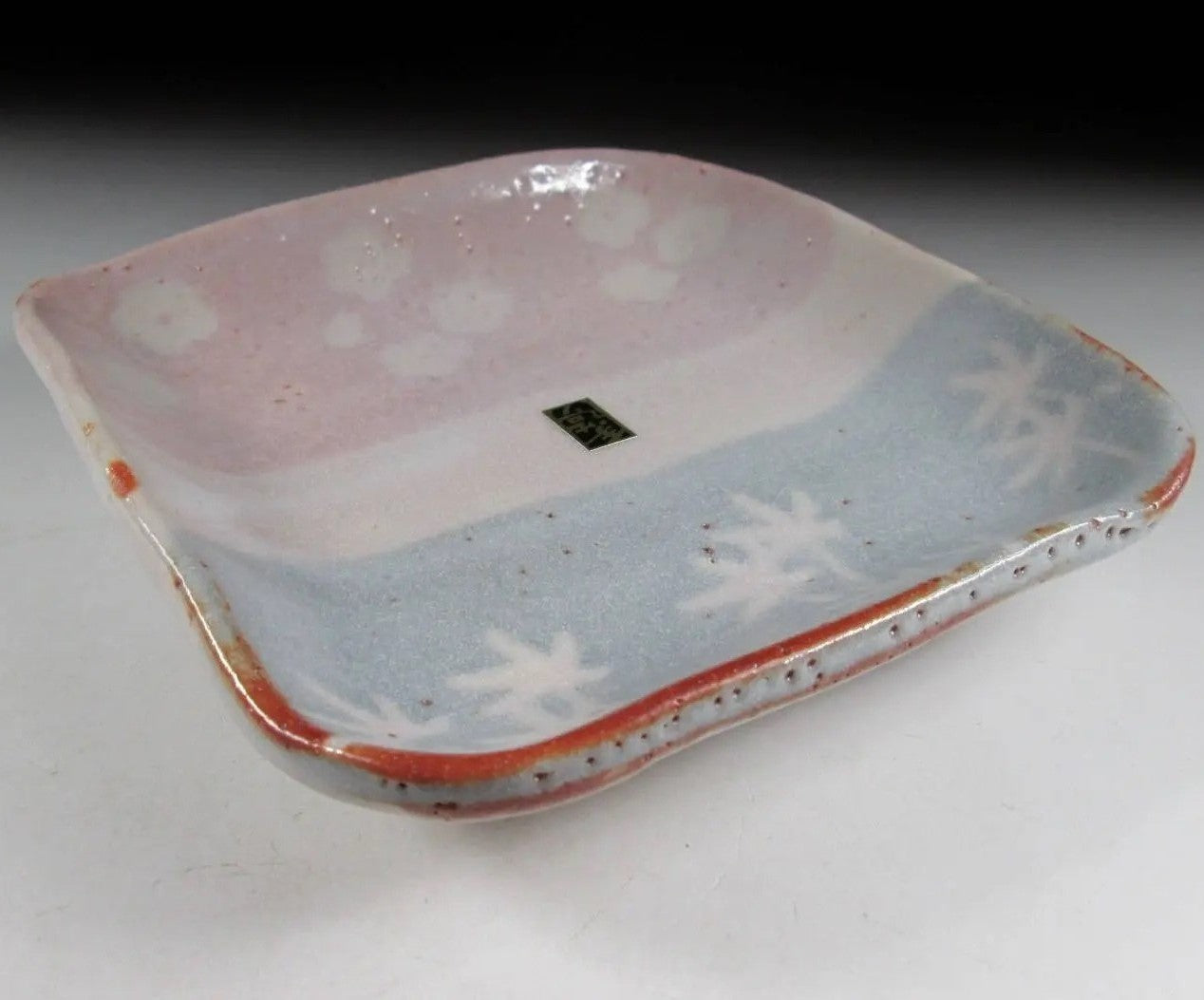 Andou Hidetake Shino Tea Plate