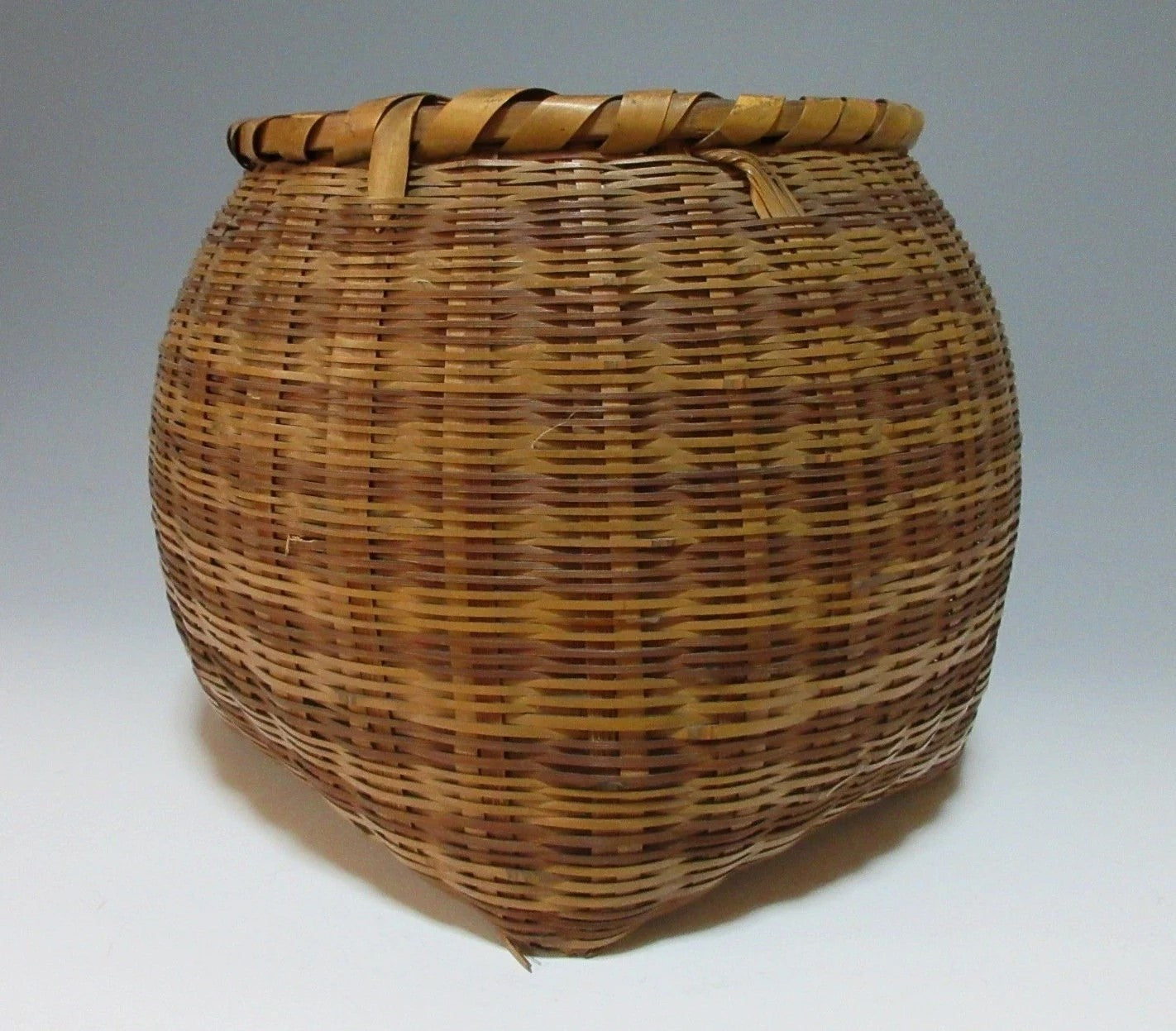 Barrel Shaped Bamboo Basket