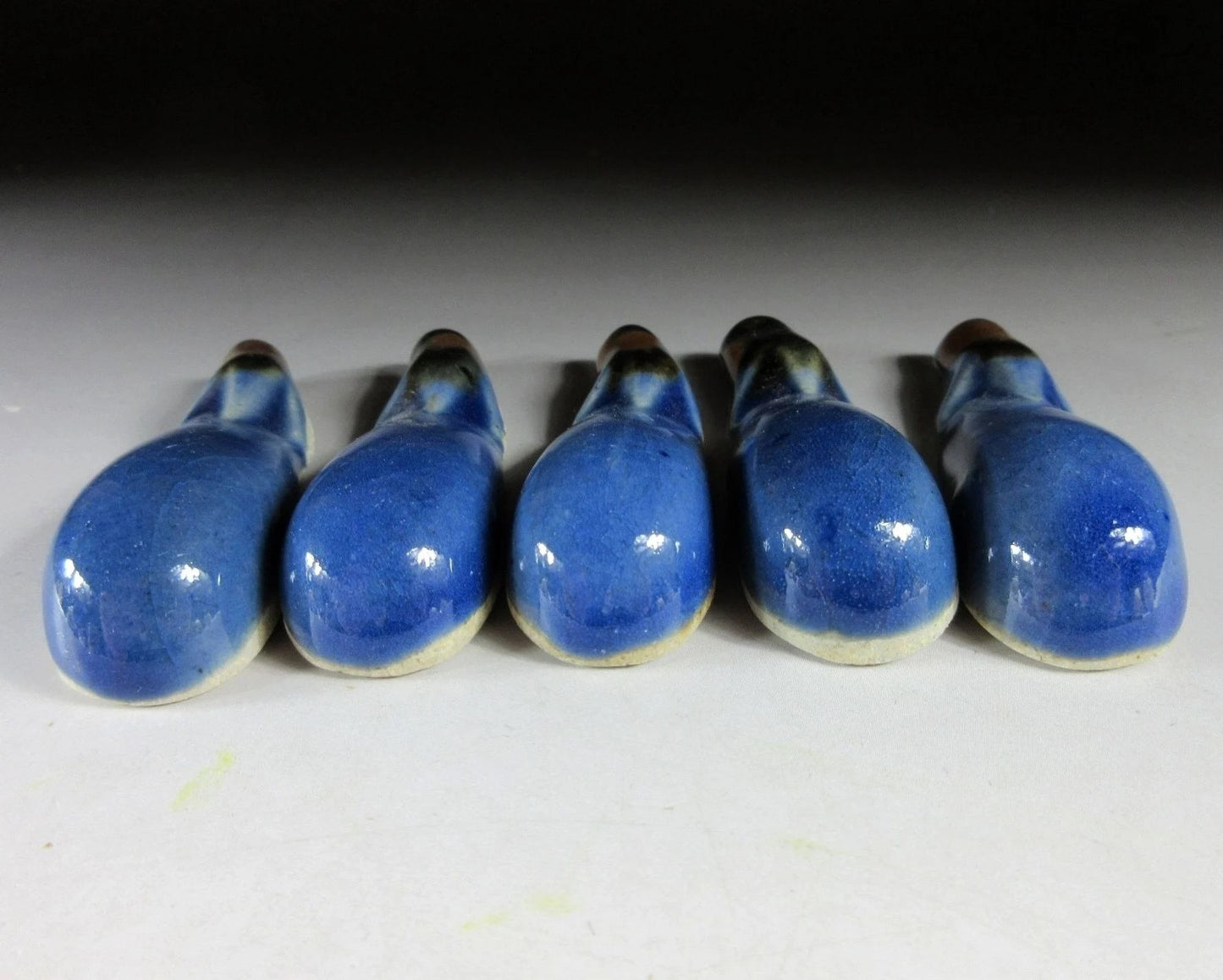 Set of Five Eggplant Chopstick Rests