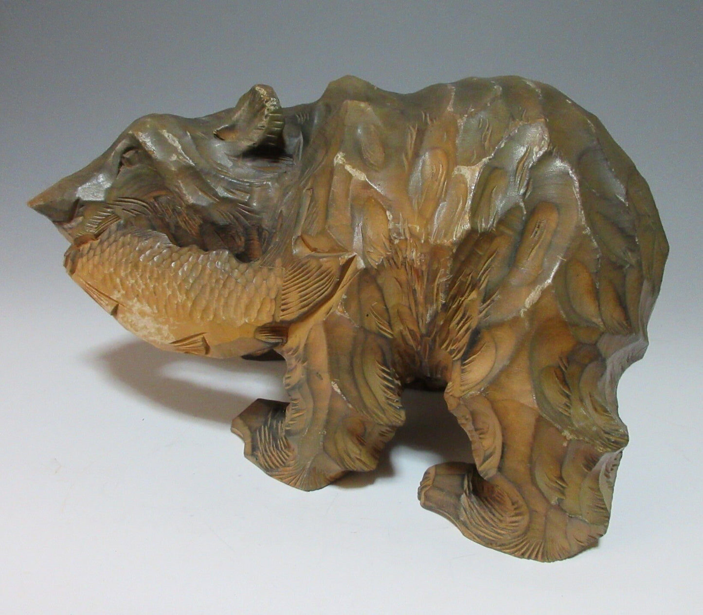 Vintage Hokkaido Bear with Wooden Board