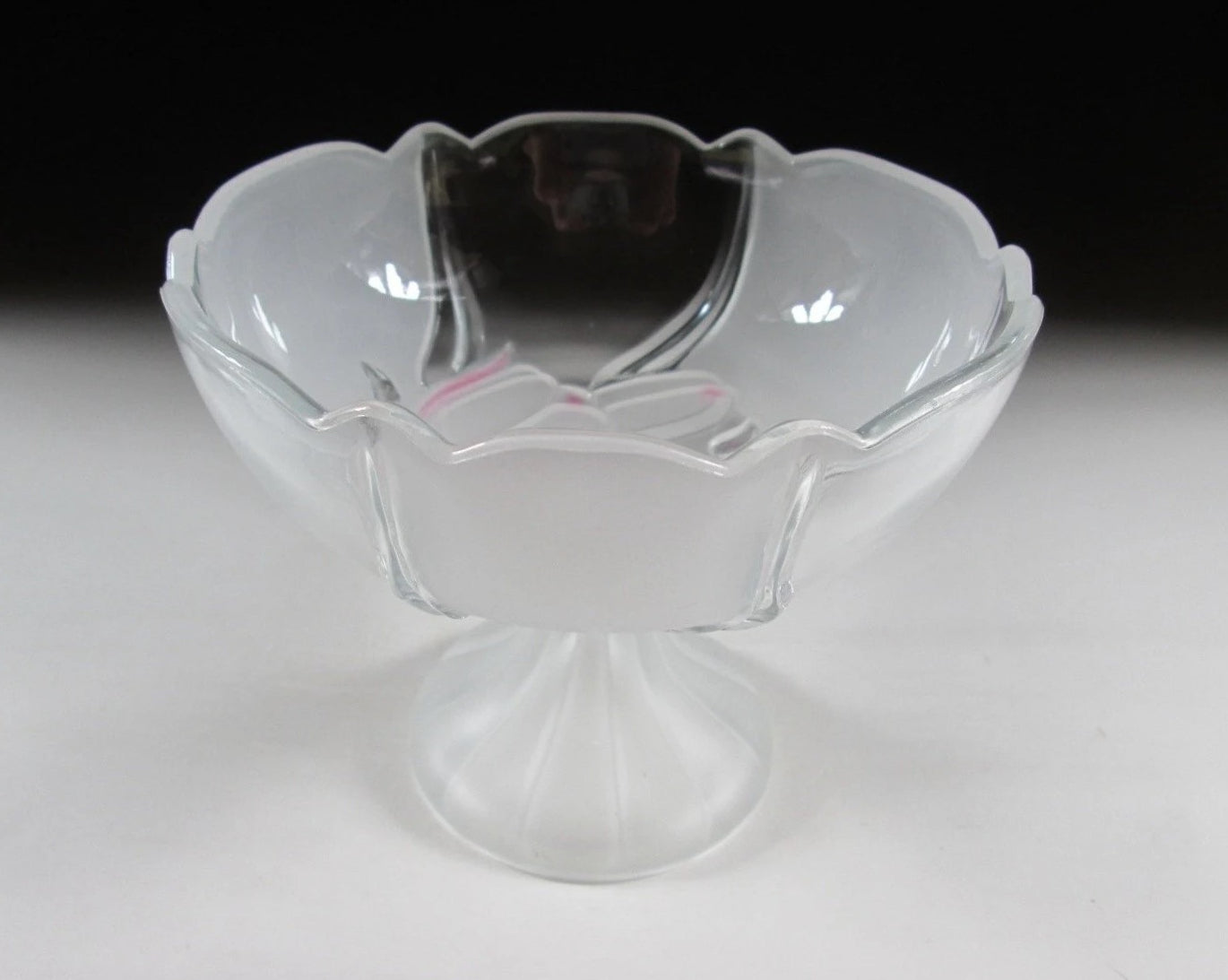 Mid-Showa Glass Pedestal Bowl