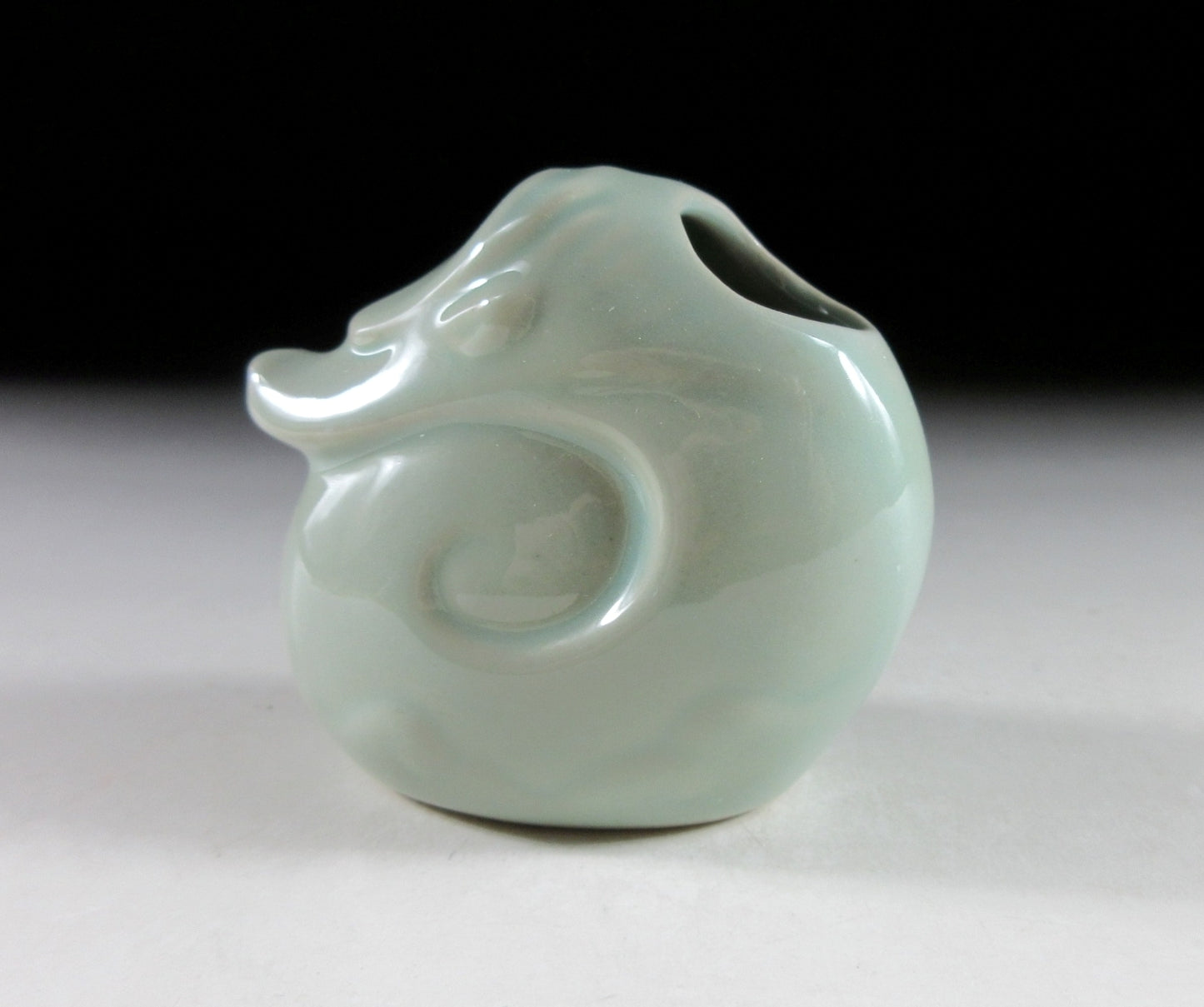 Celadon Glaze Year of the Dragon Toothpick Holder