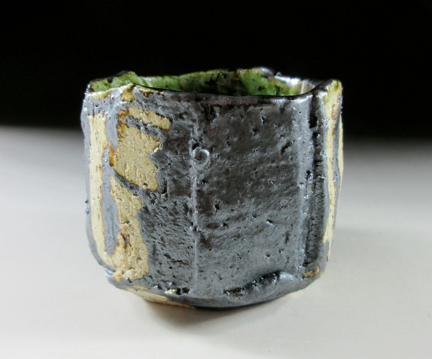 Kazawa Hiromasa Oribe Glaze Yunomi #1