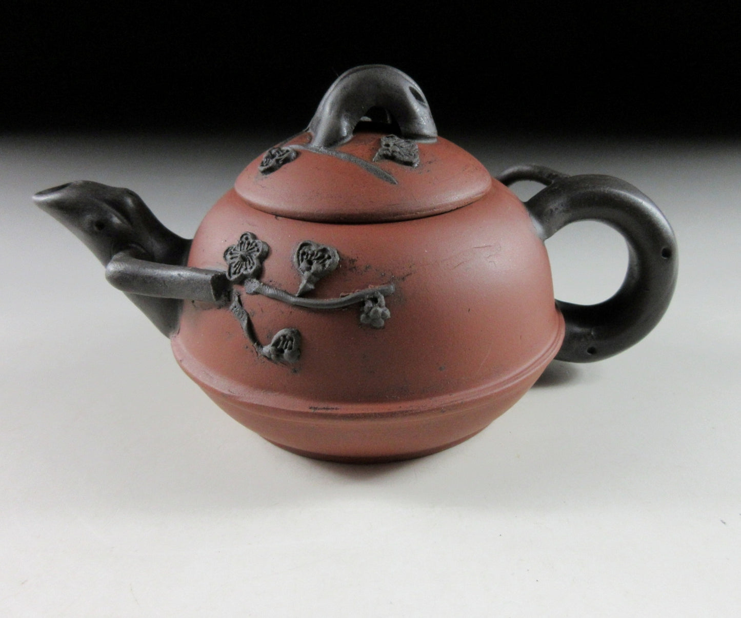 Yixing Style Teapot with Ume Blossoms