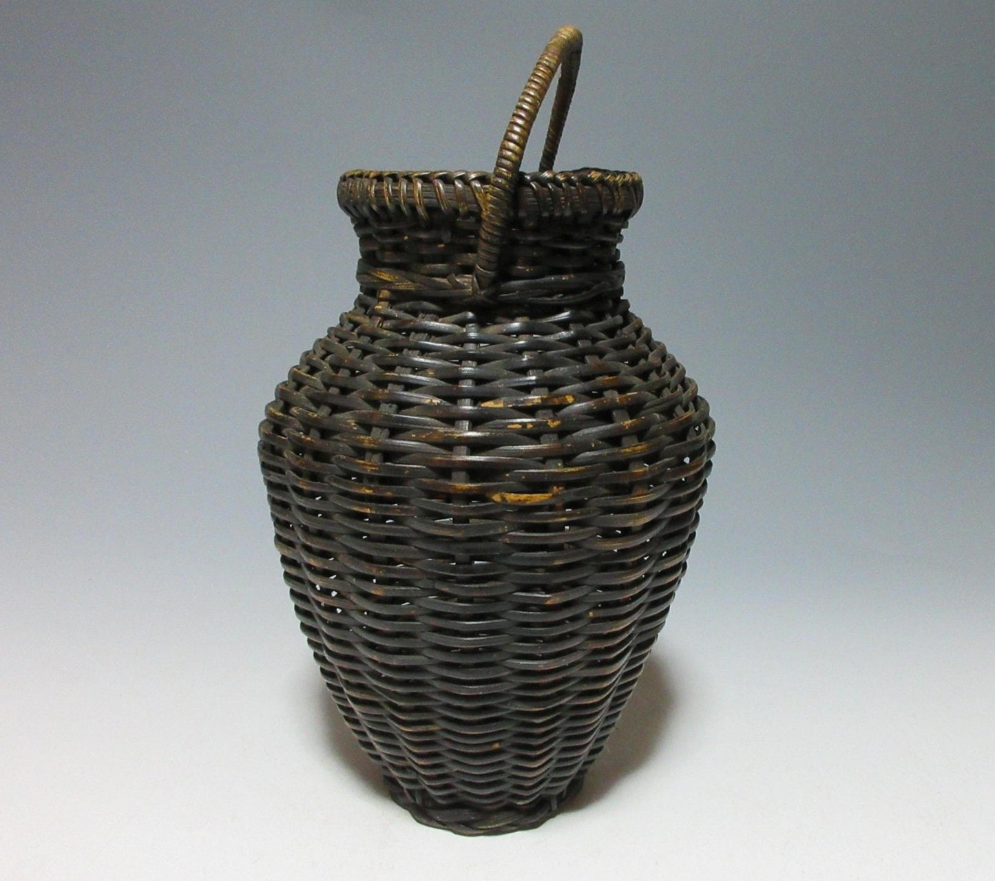 Tsubo Shaped Bamboo Basket