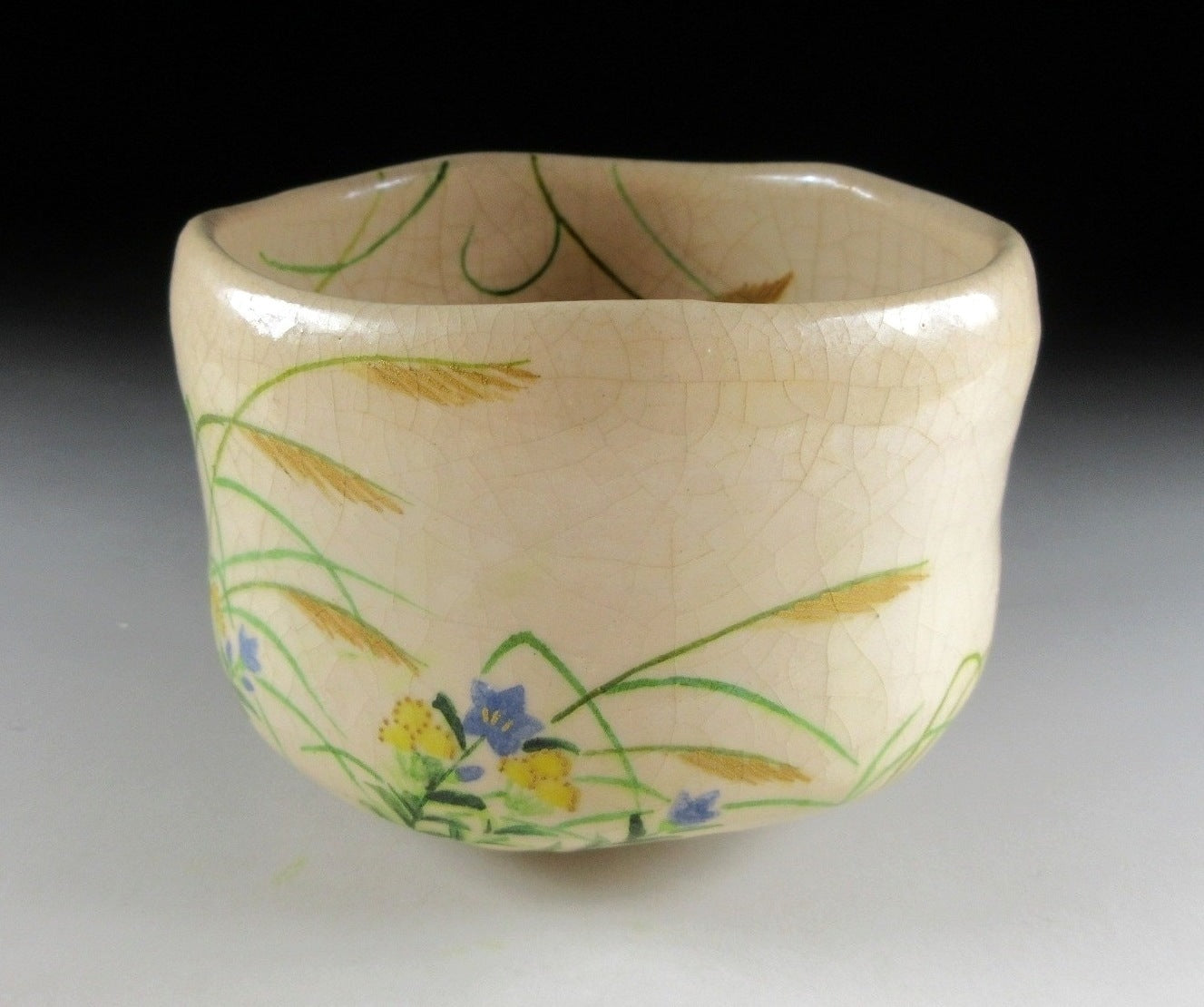 Ito Keiraku Seven Flowers of Autumn Chawan