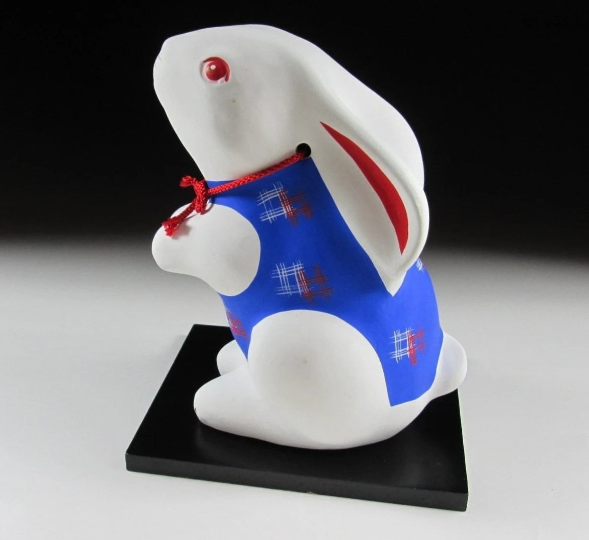 Mikawachi-ware Earthenware Rabbit Okimono