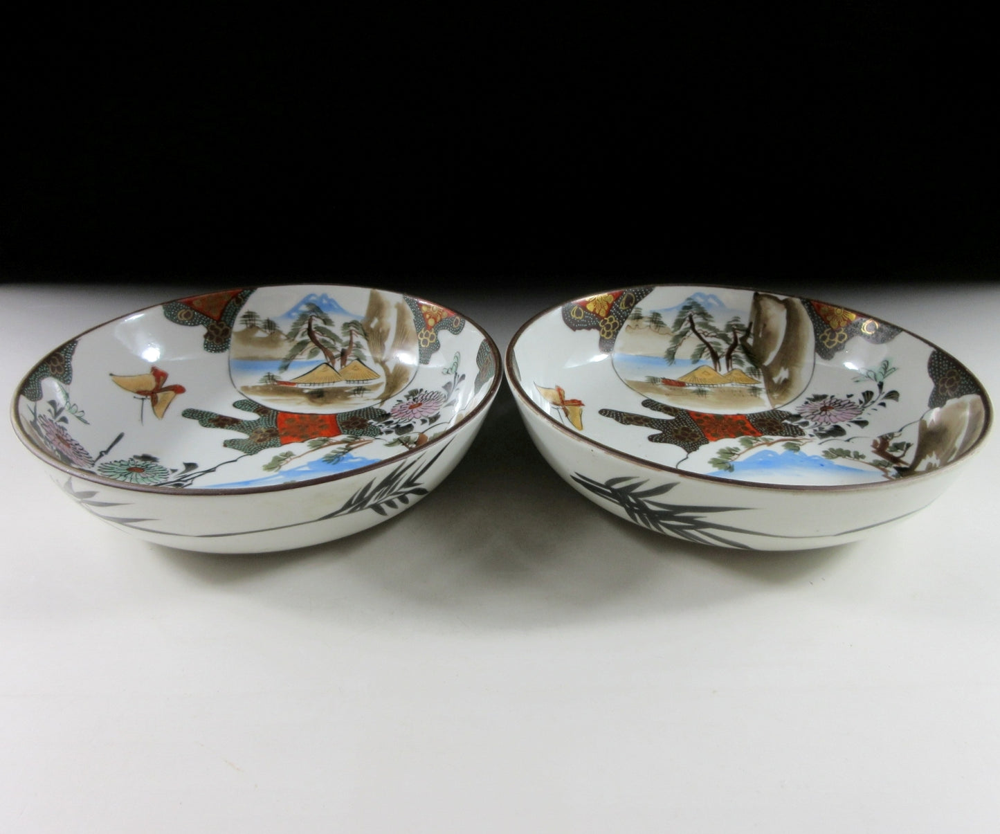 Pair of Antique Kutani-ware Bowls