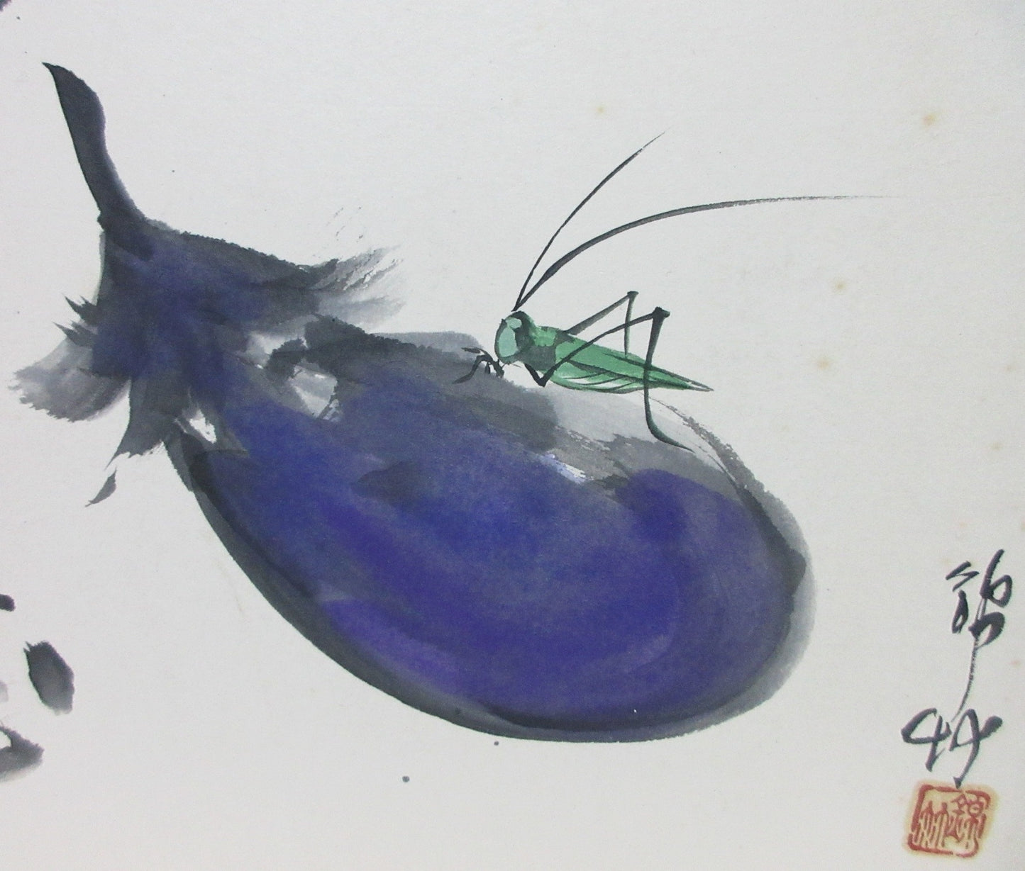 Sumi-e Shikishi Ink Wash Painting