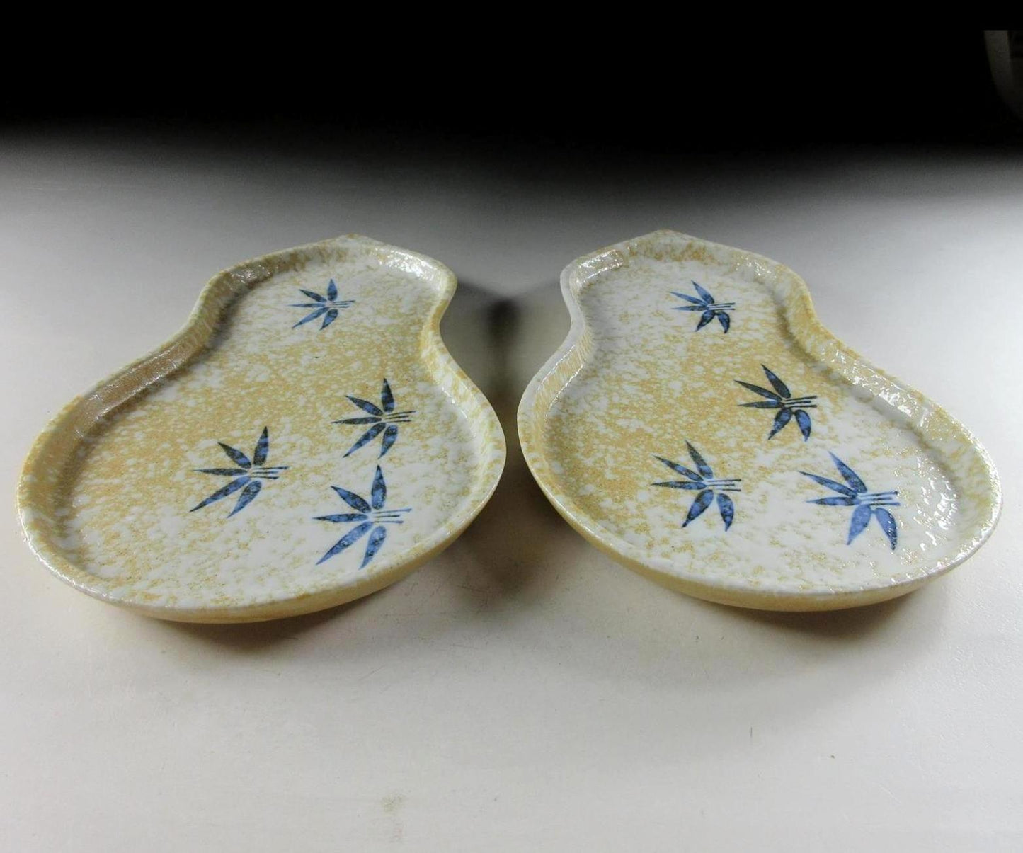 Pair of Mino-ware Hyotan Plates #1