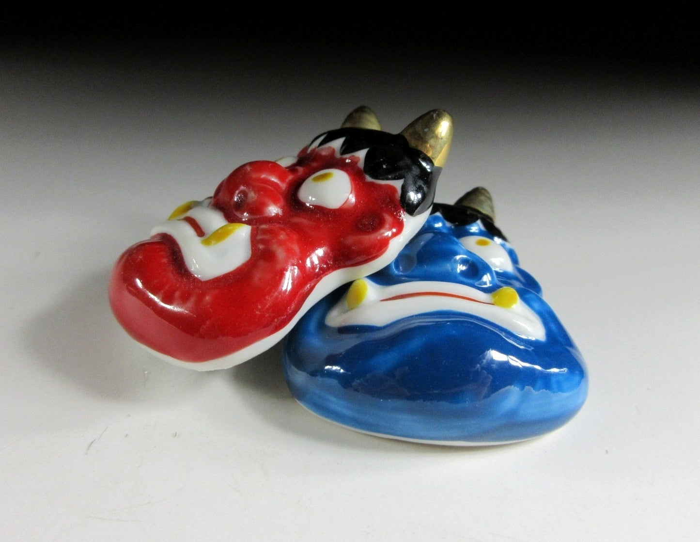 Pair of Setsubun Oni Hashioki Chopstick Rests