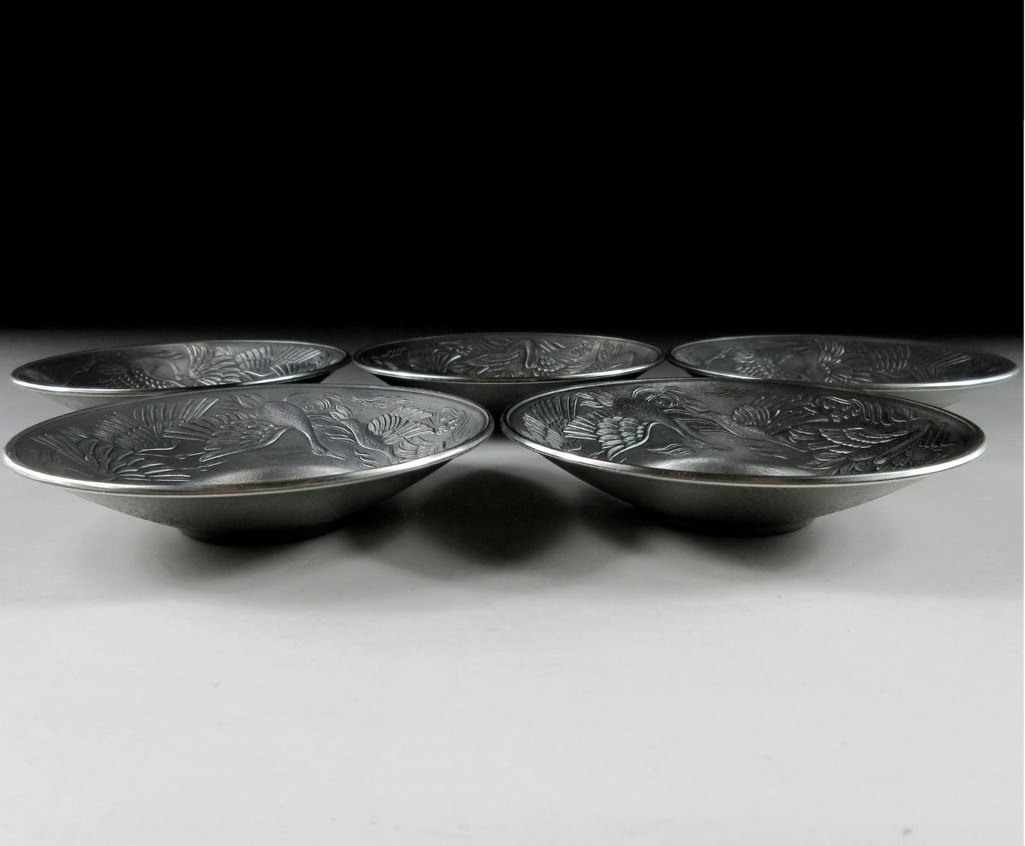 Set of Five Takaoka Crane Chataku