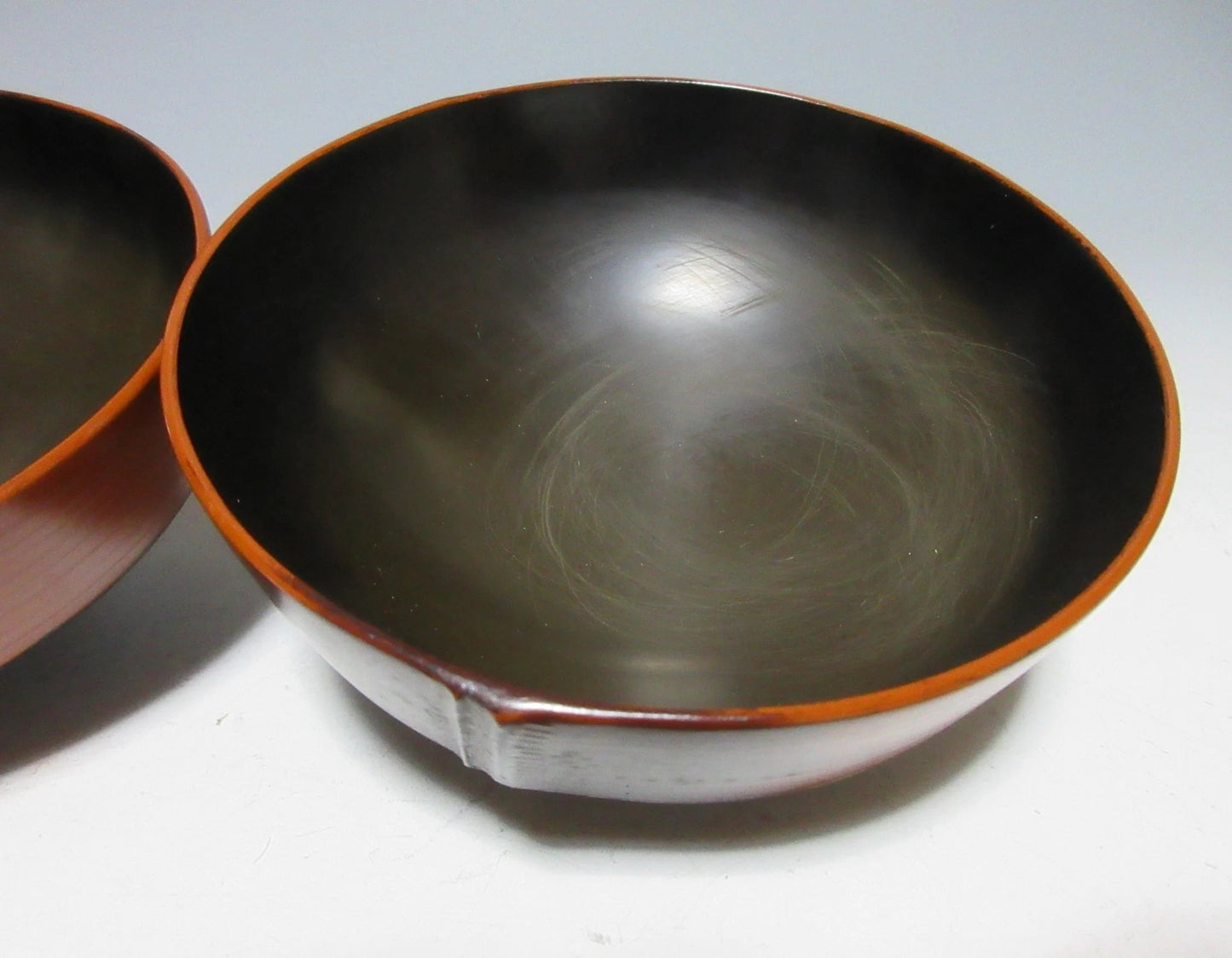 Pair of Niigata Take-nuri Lacquerware Bowls