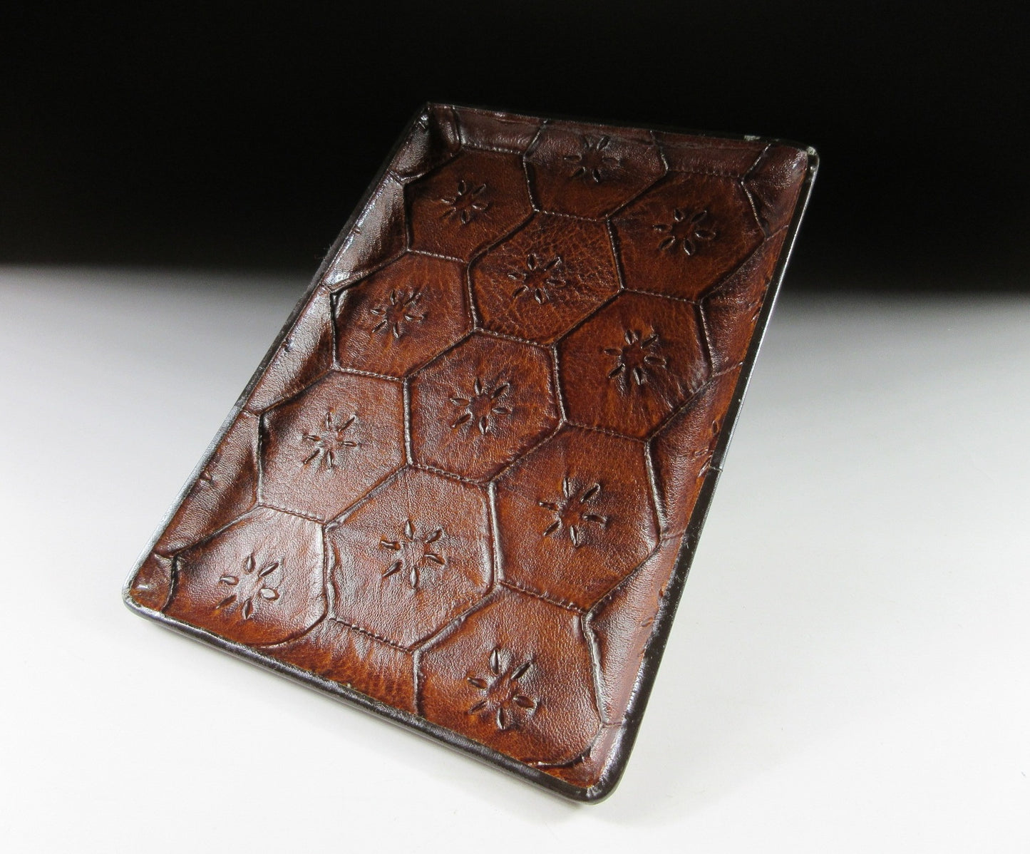 Vintage Leather Cash Tray