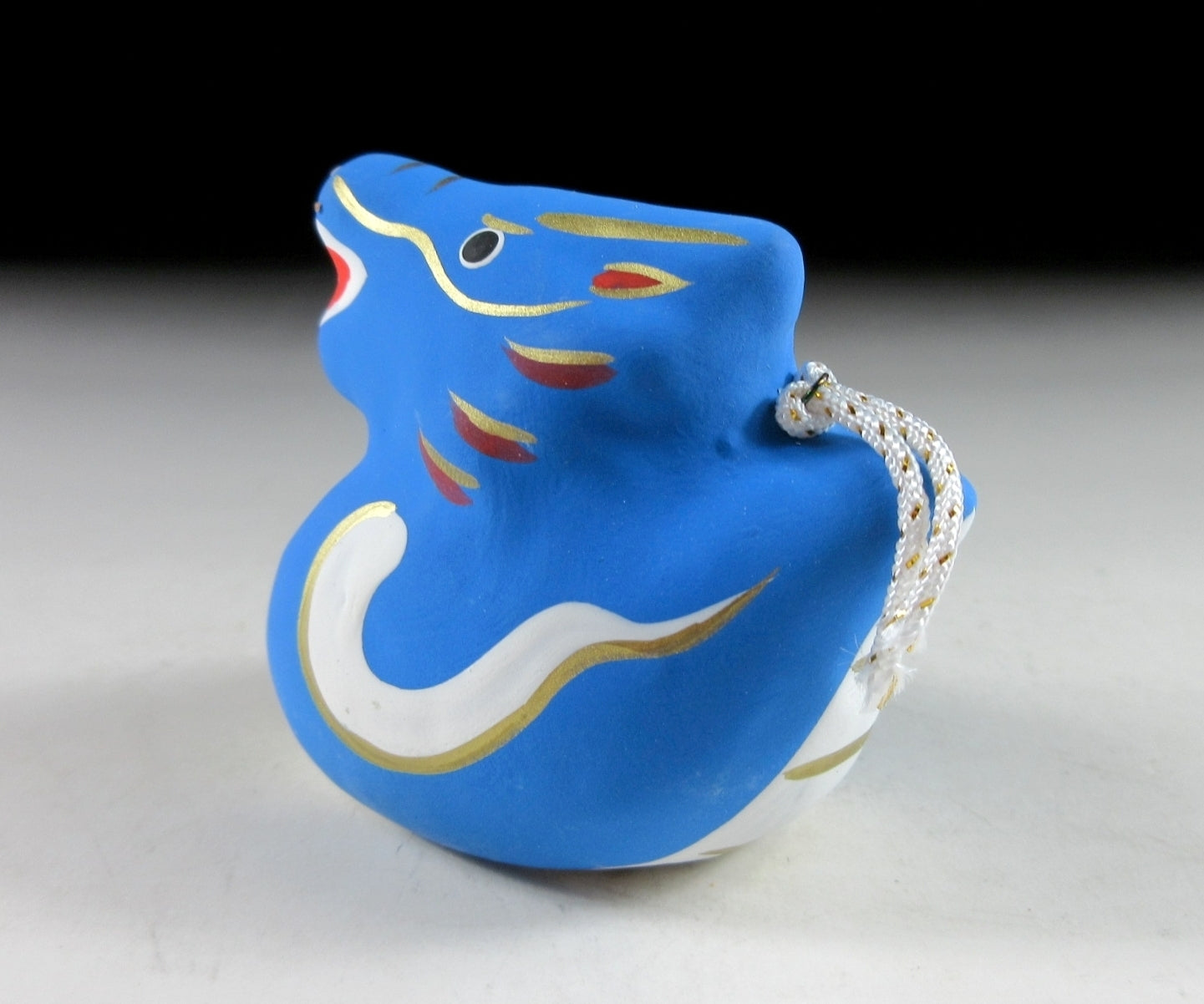 Blue Papier-mâché Dragon Bell #2