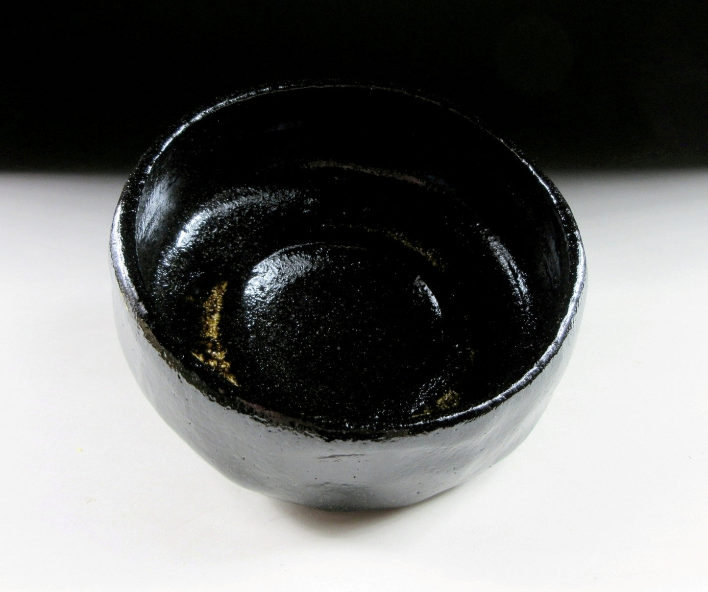 Sasaki Shoraku Black Raku Hira Chawan