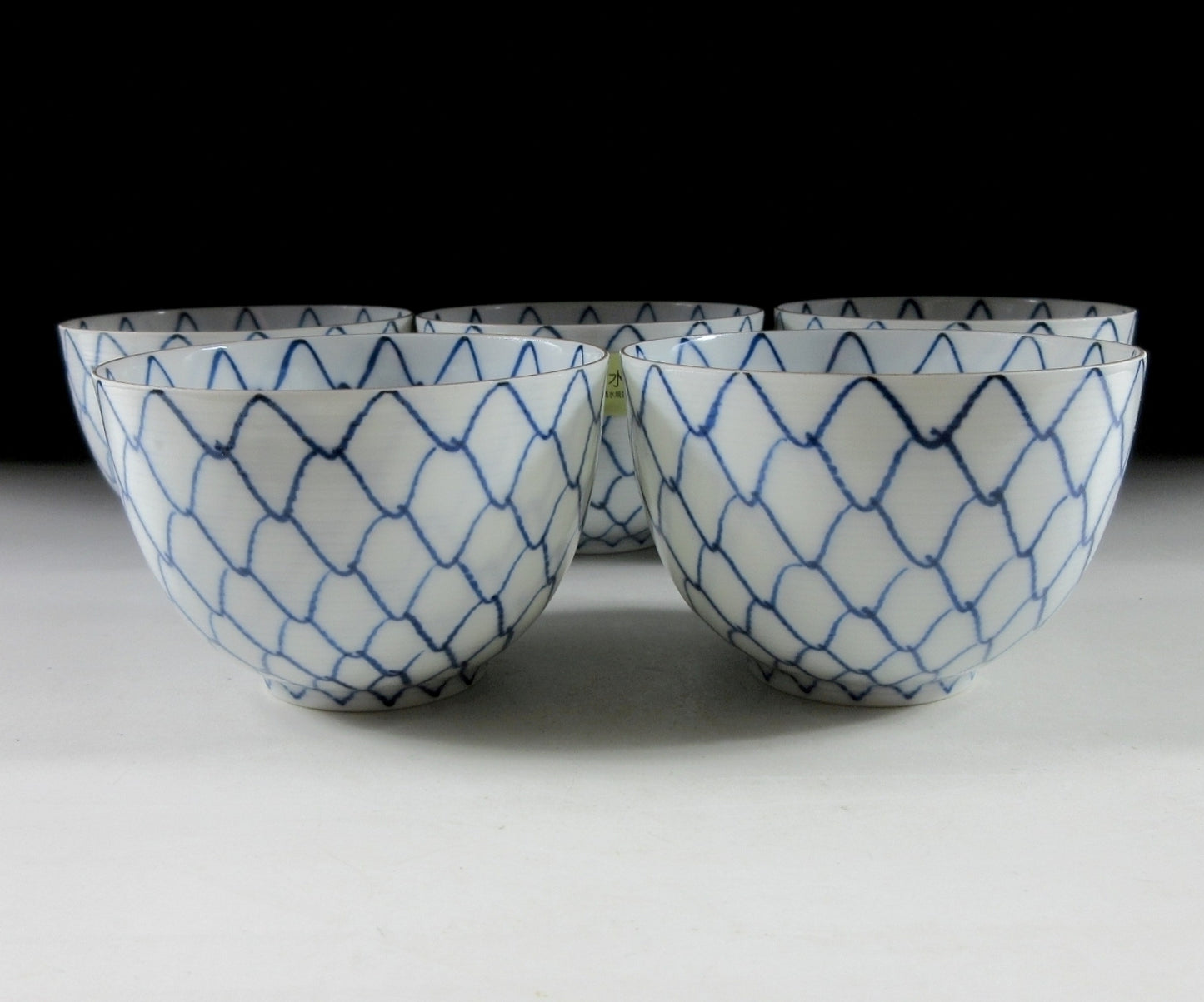 Chikuhou Gama 'Ami' Net Pattern Tea Cups