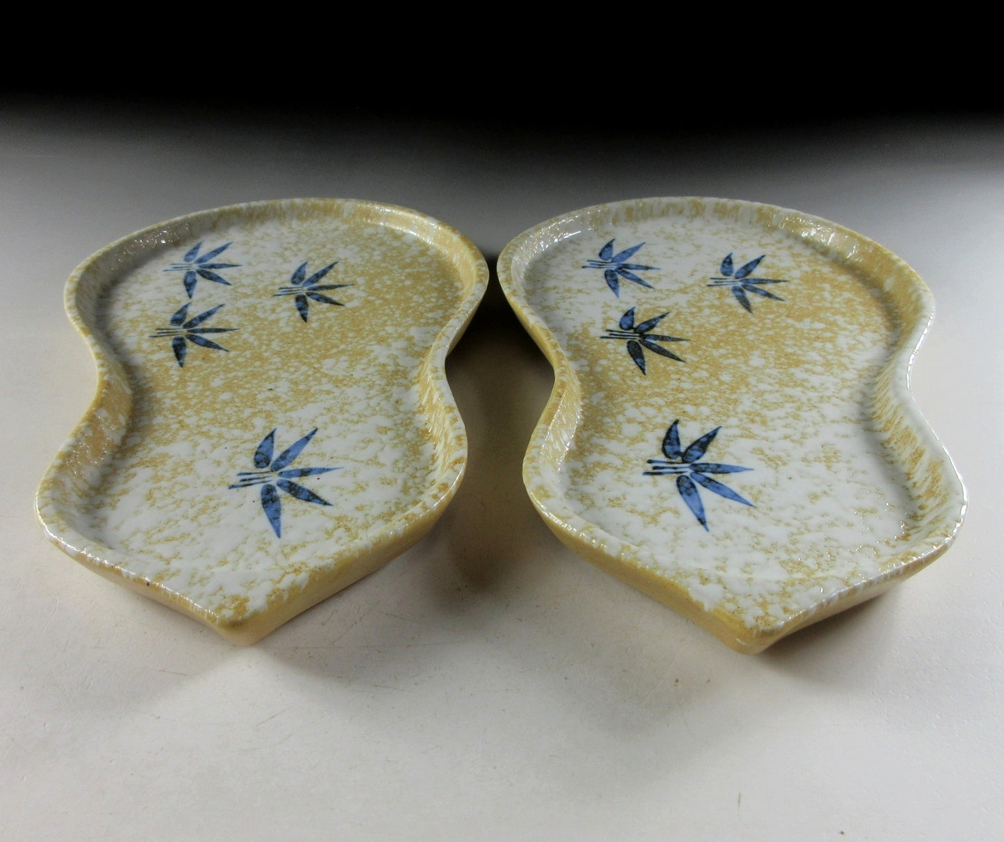 Pair of Mino-ware Hyotan Plates #1