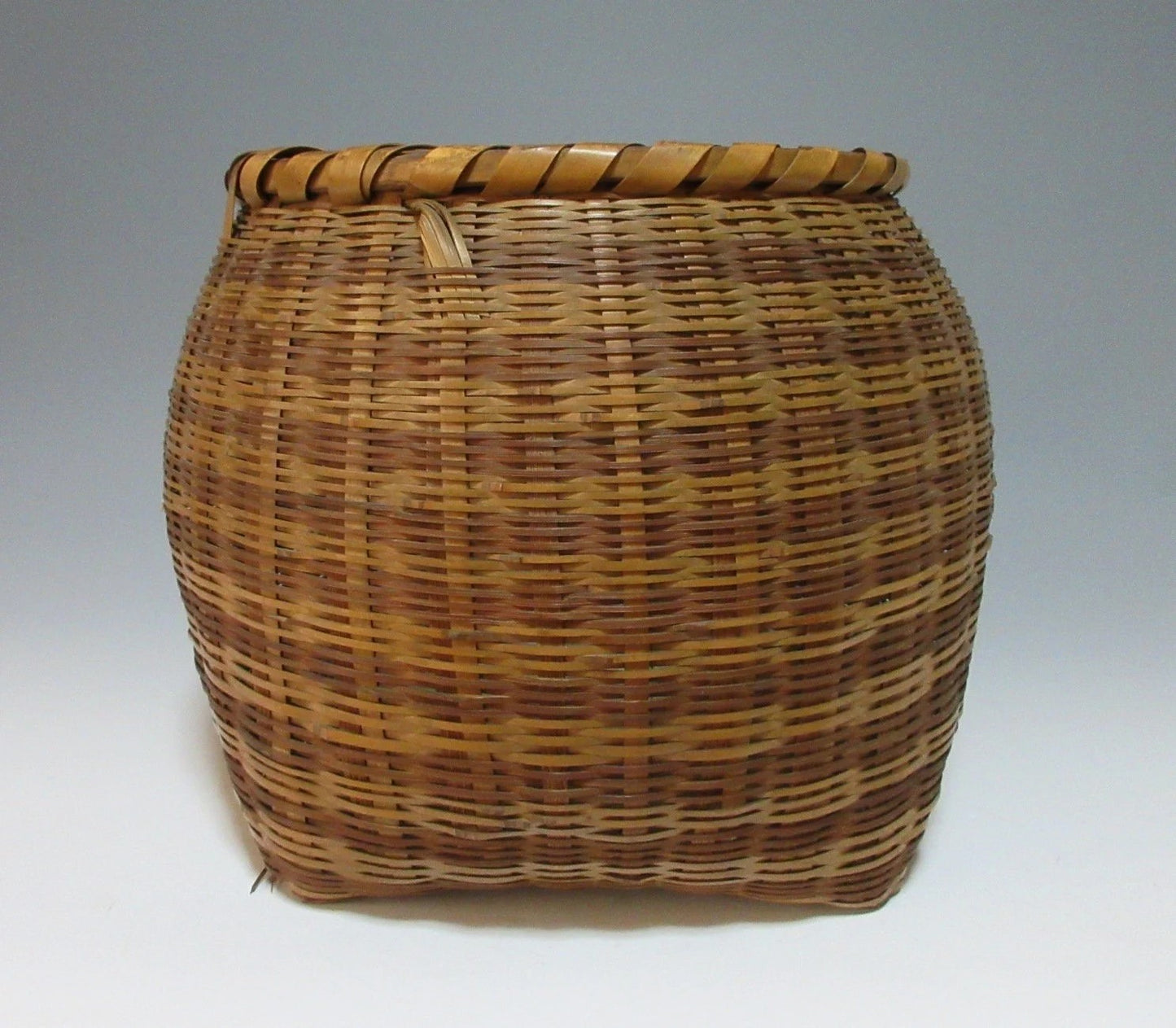 Barrel Shaped Bamboo Basket