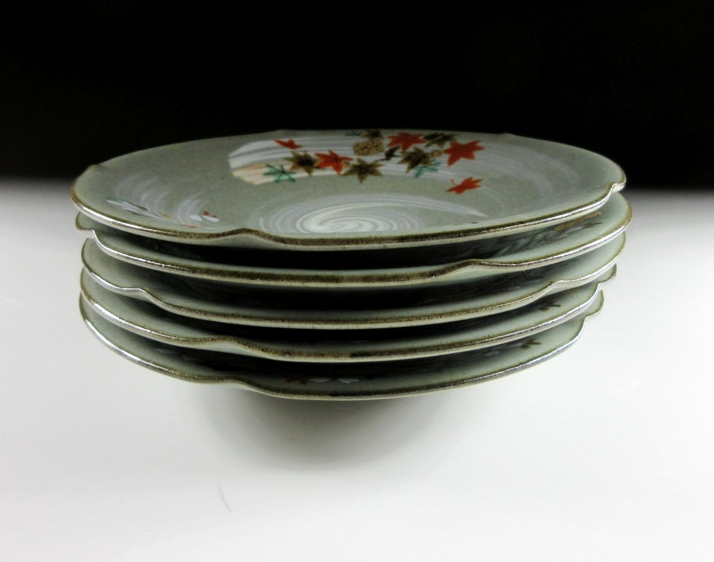 Set of Five Mino-ware Plates