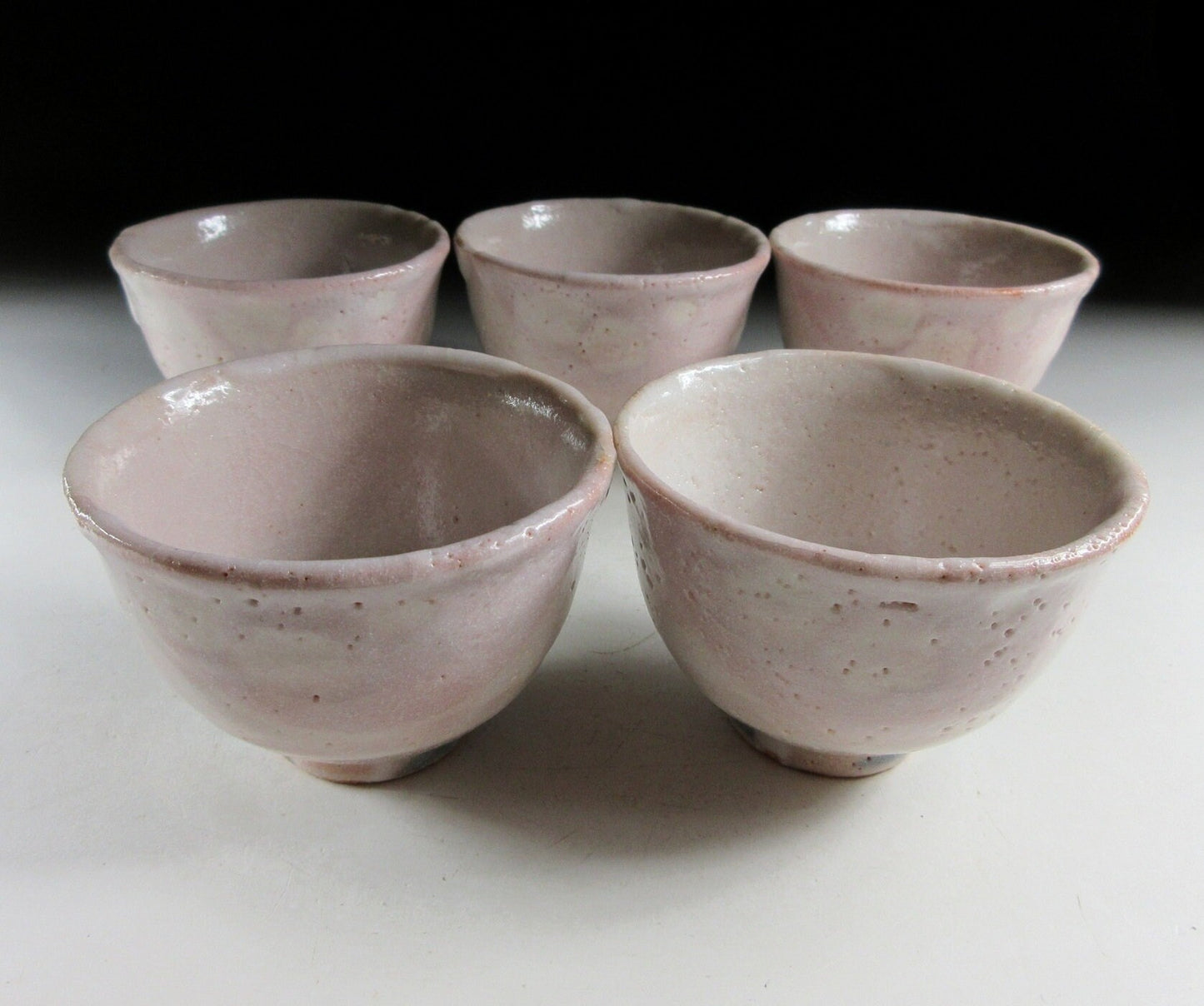 Andou Hidetake Shino-ware Sencha Cups