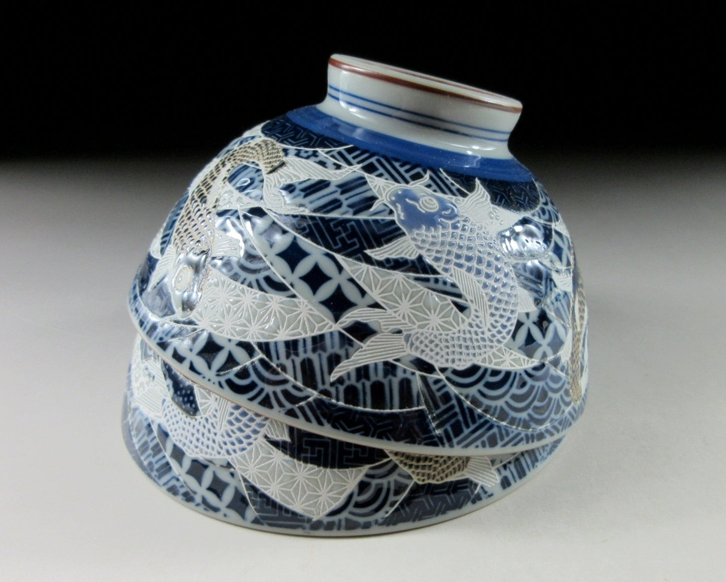Mino-ware Koi Bowl Pair #1