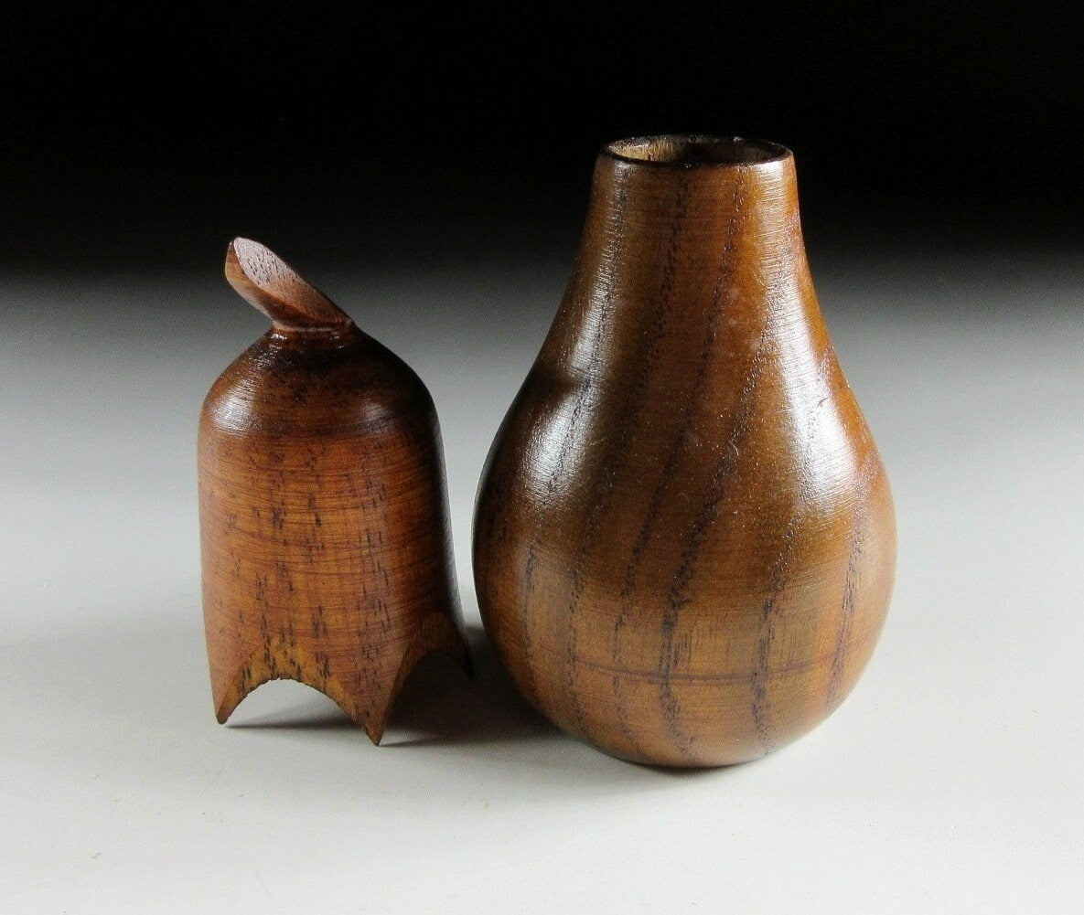 Wooden Eggplant Toothpick Holder