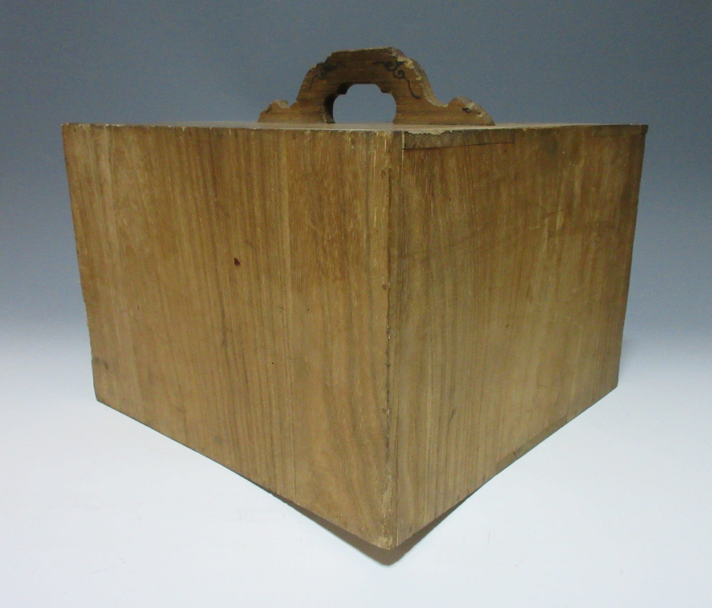 Antique Tenpo Era Hand-Painted Carry Box