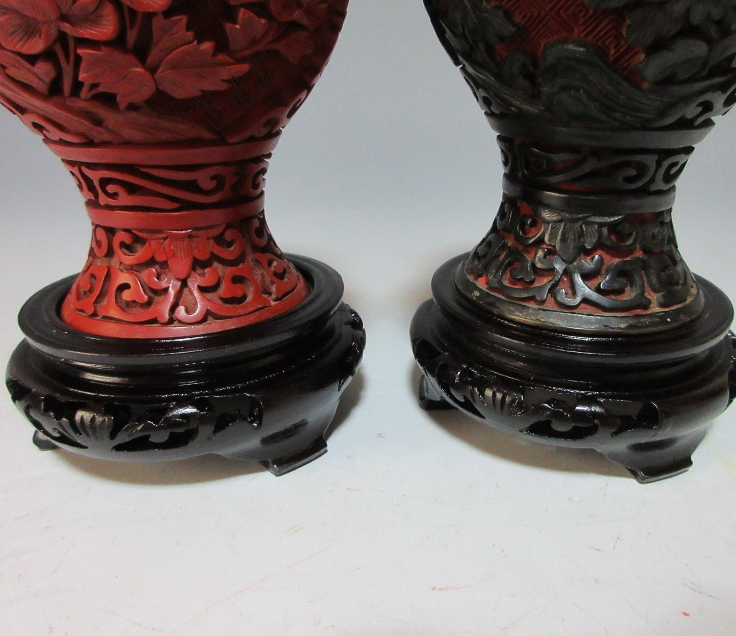 Pair of Chinese Lacquer Vases