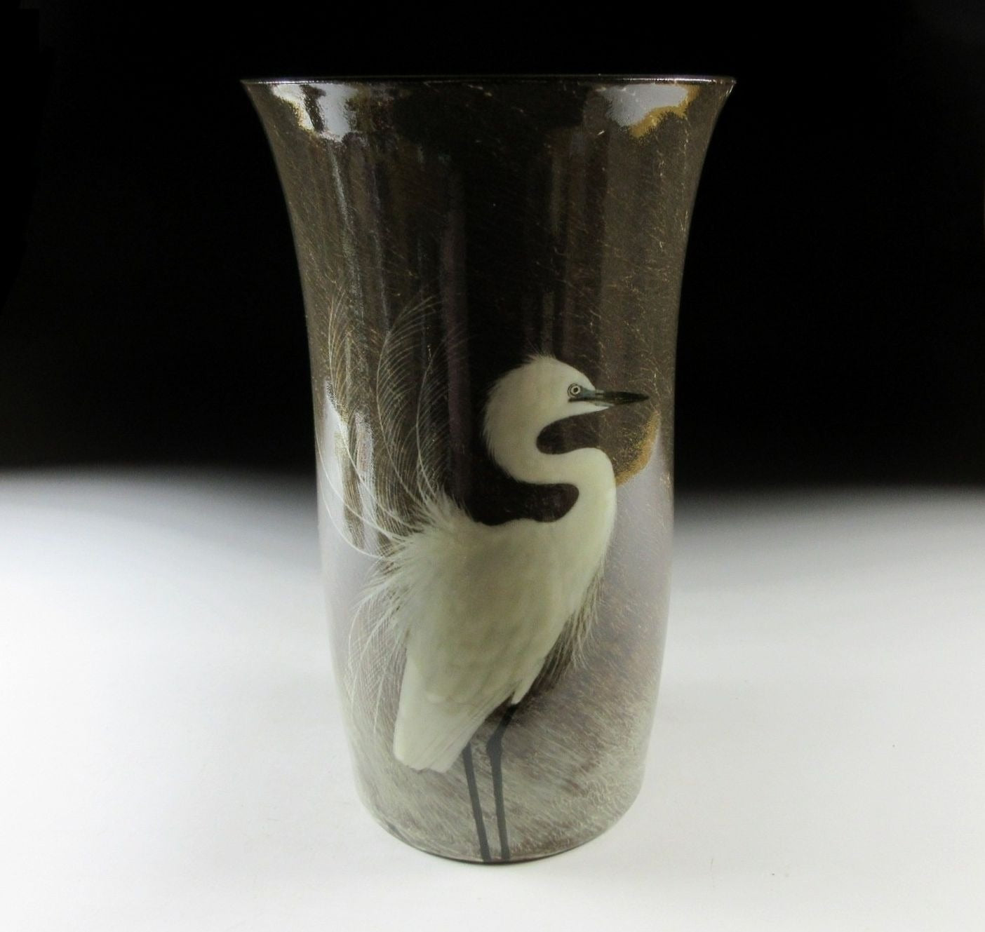 Maeda Taishou Utsutsugawa-ware Egret Vase